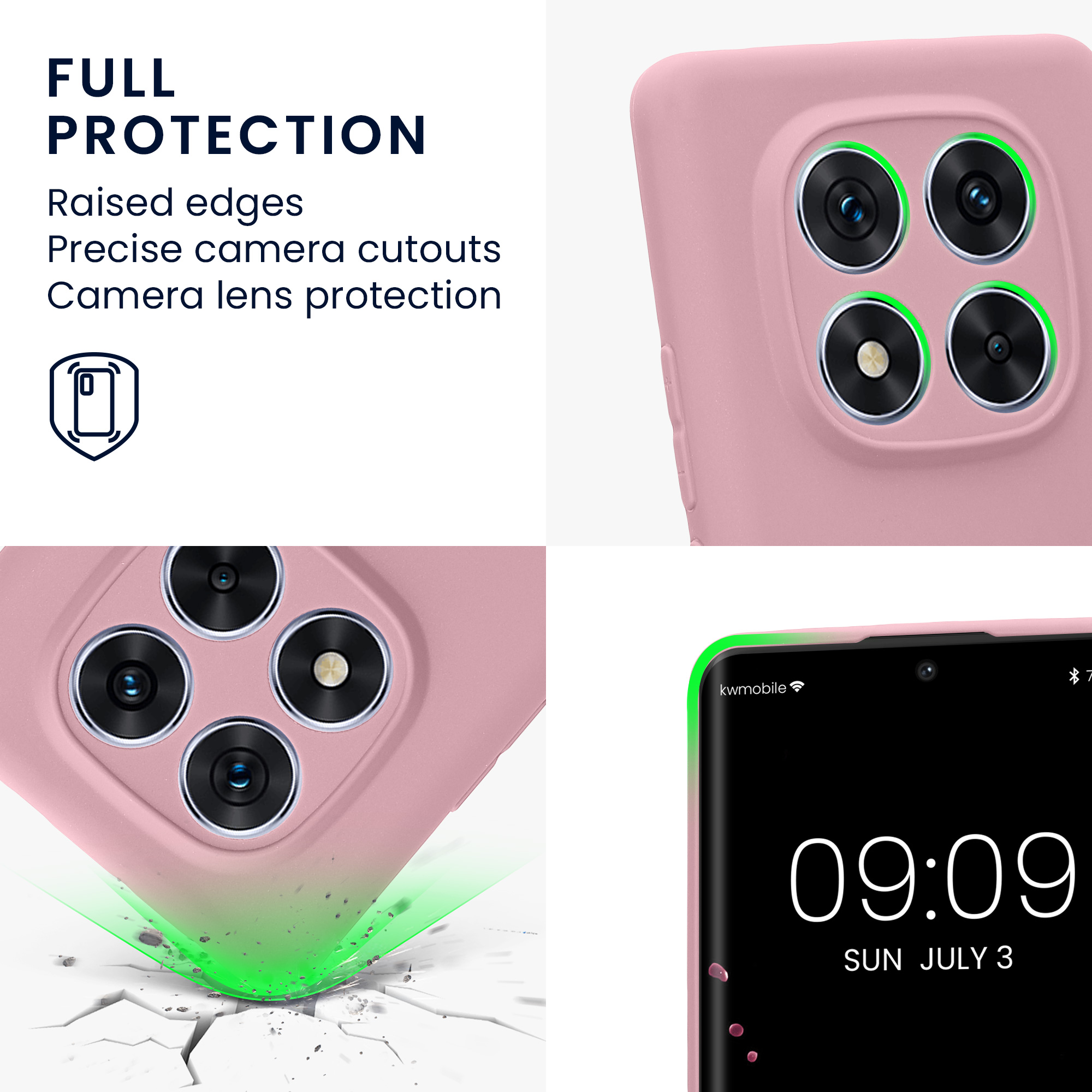 Kryt Xiaomi Redmi Note 14 Pro 5G silikonový TPU růžová kwmobile