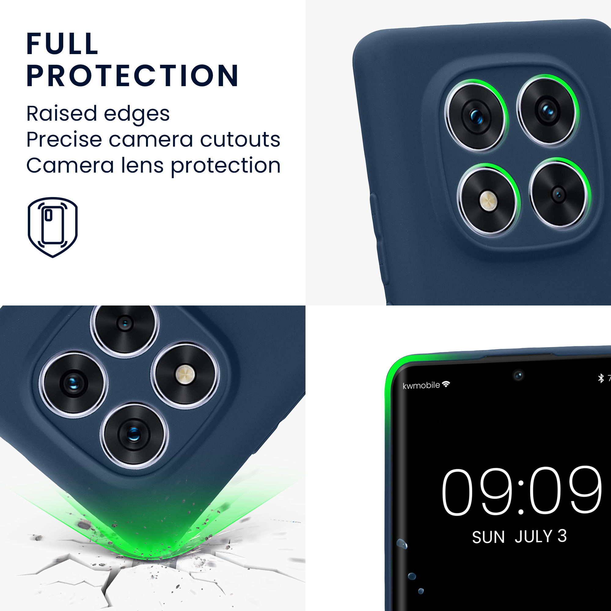 Kryt Xiaomi Redmi Note 14 Pro 5G silikonový TPU modrá kwmobile