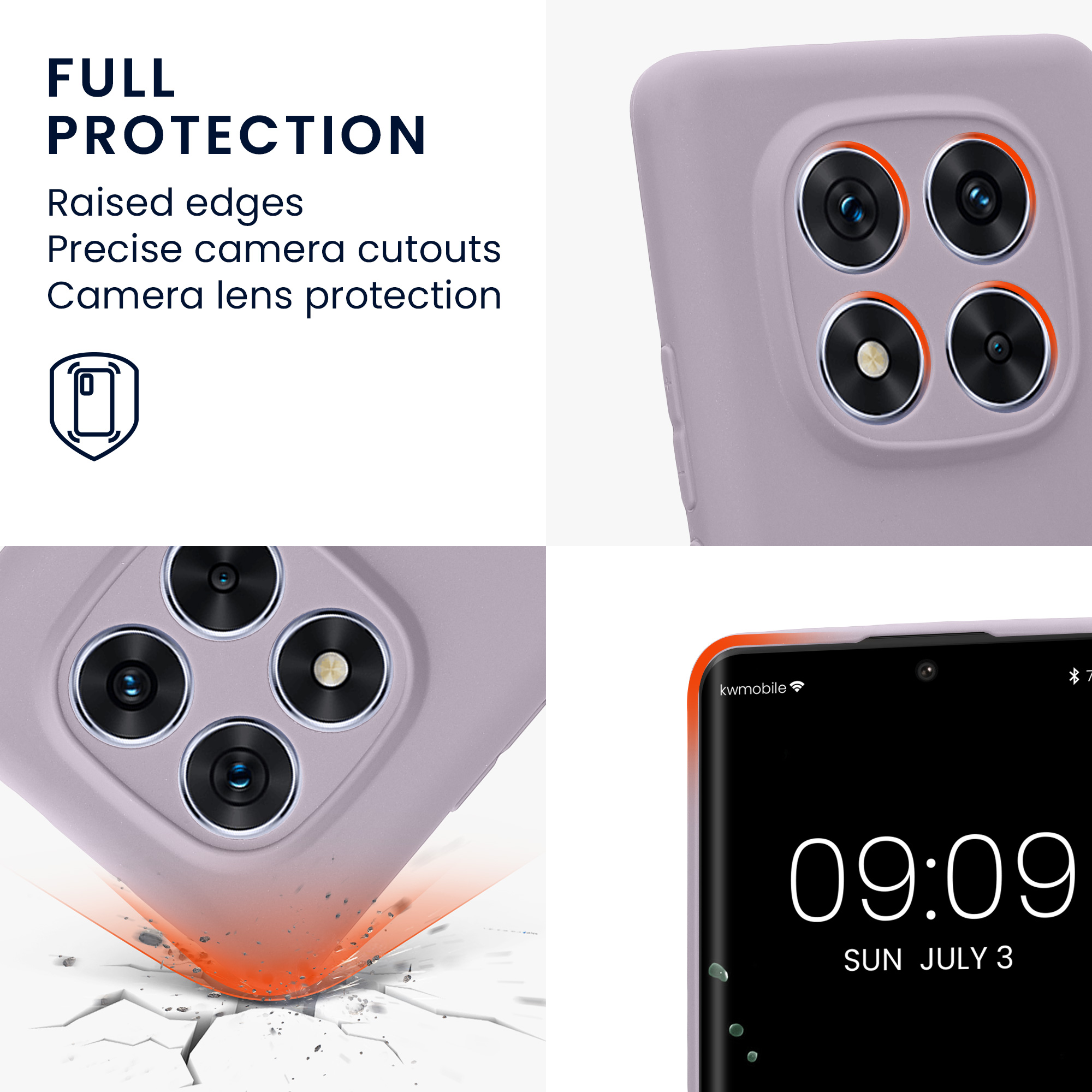 Kryt Xiaomi Redmi Note 14 Pro 5G silikonový TPU levandulová kwmobile