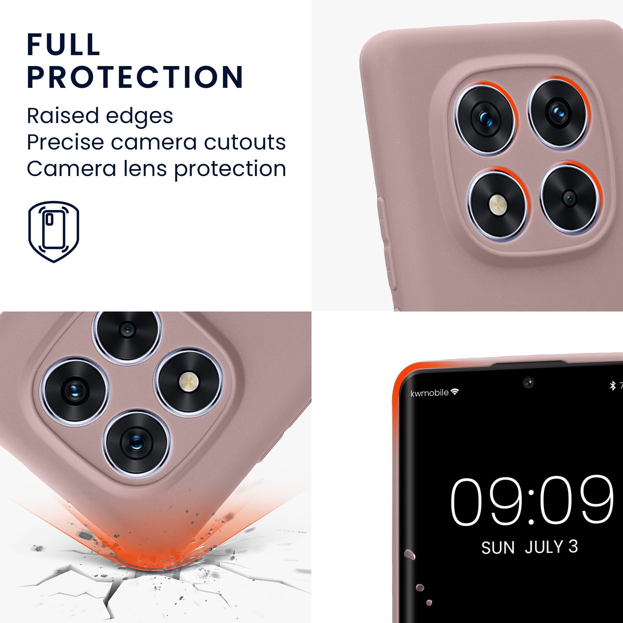 Kryt Xiaomi Redmi Note 14 Pro 5G silikonový TPU červená kwmobile