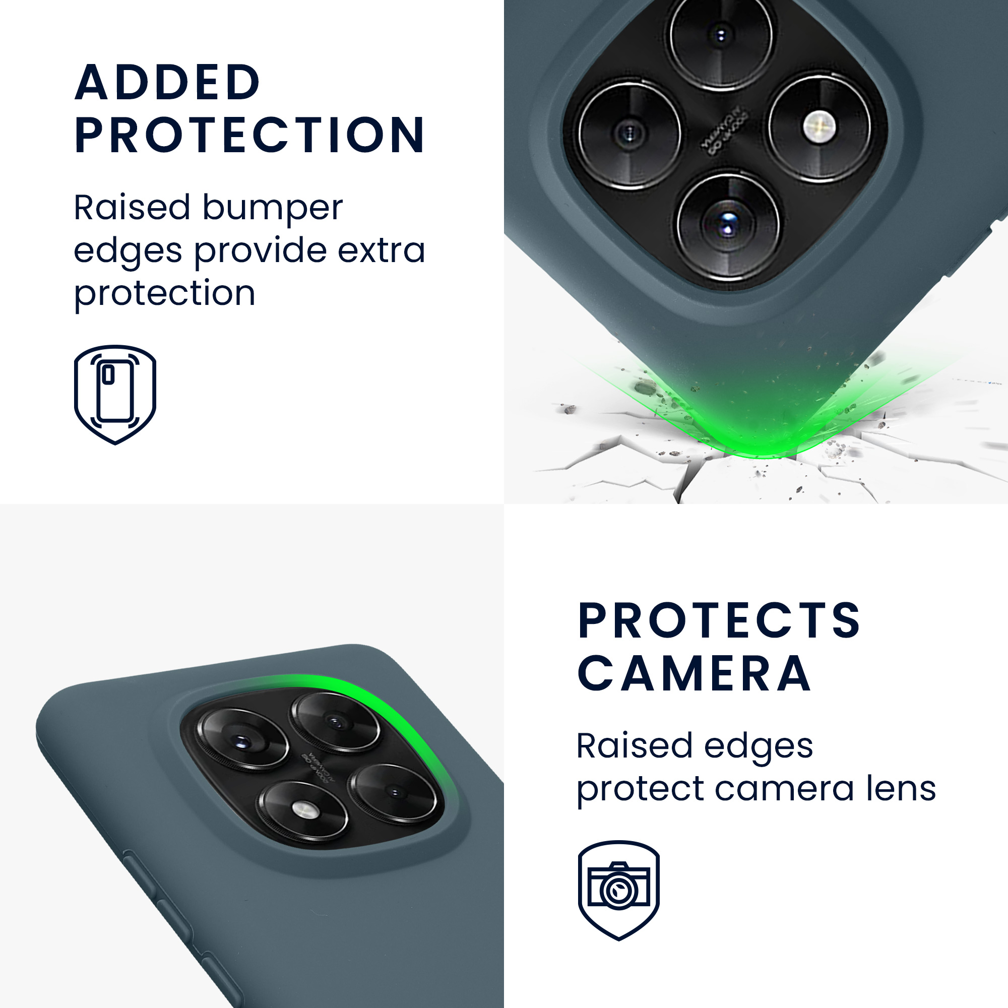 Kryt Xiaomi Redmi Note 14 Pro 5G silikonový TPU tmavá břidlice kwmobile