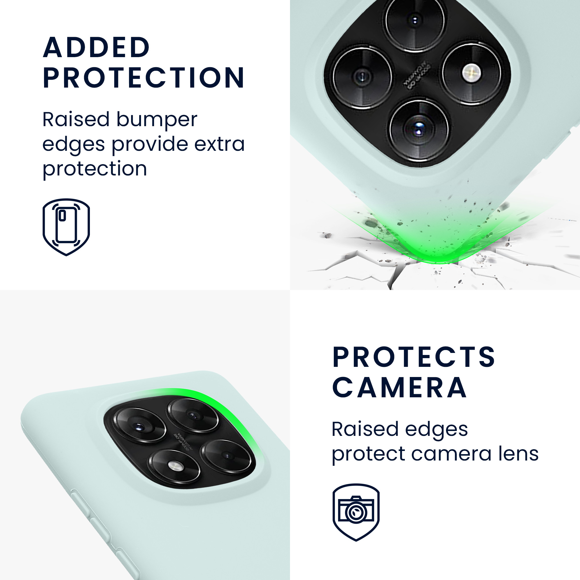 Kryt Xiaomi Redmi Note 14 Pro 5G silikonový TPU mátová kwmobile