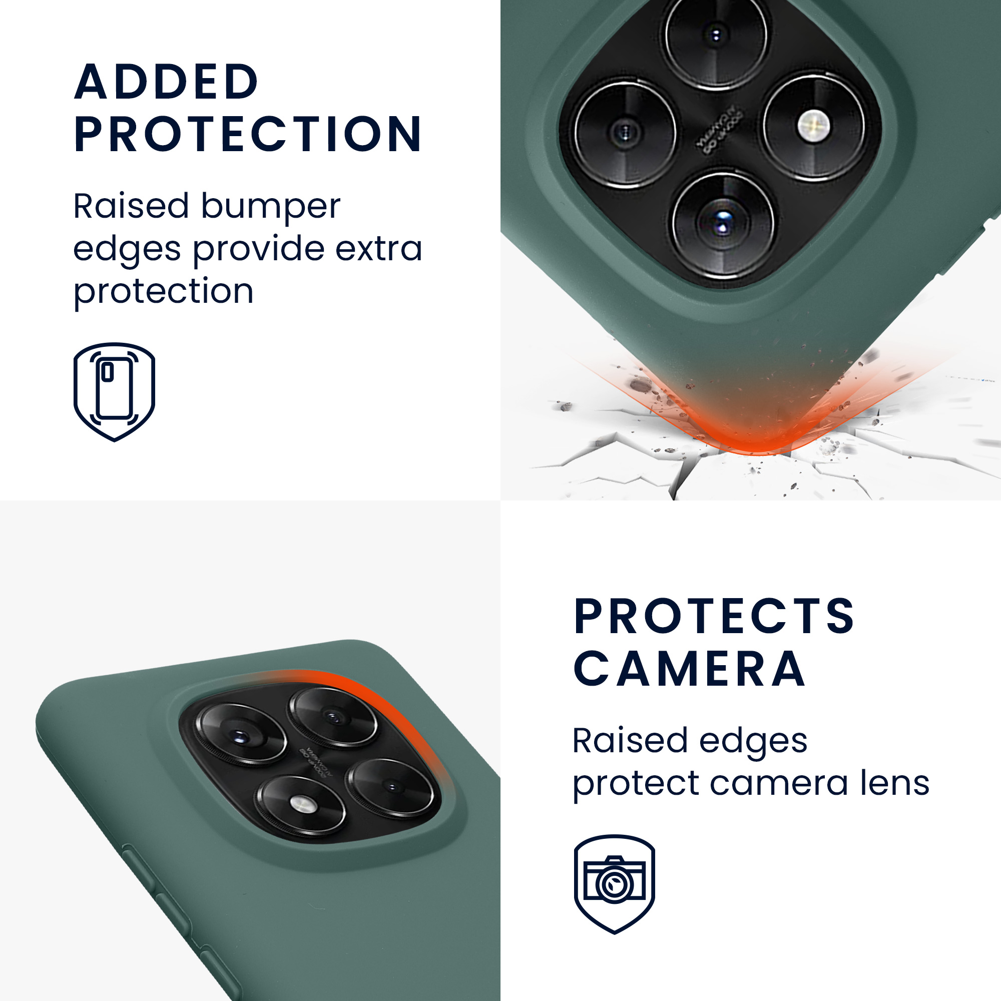 Kryt Xiaomi Redmi Note 14 Pro 5G silikonový TPU modrozelená kwmobile