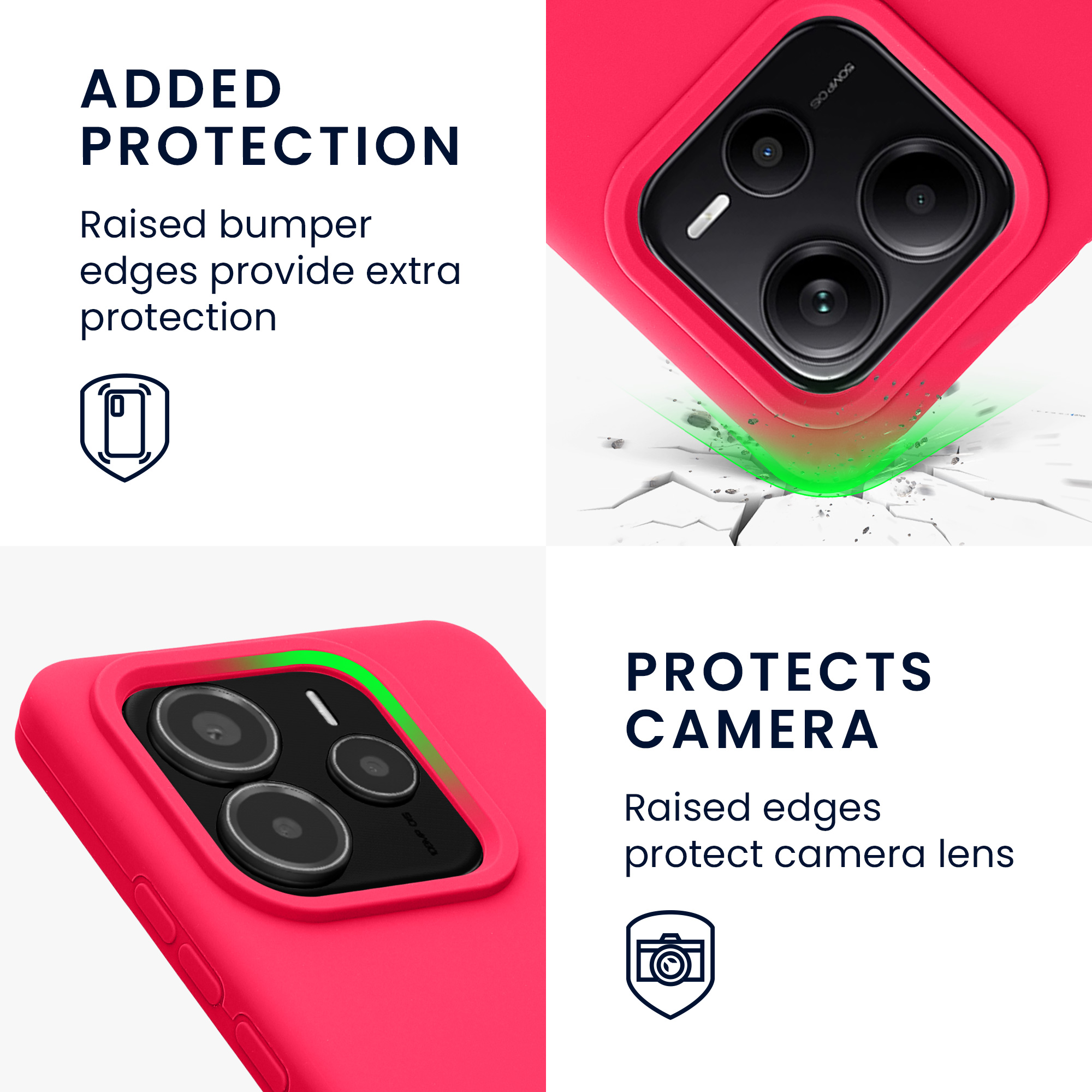 Kryt Xiaomi Redmi Note 14 5G (Not for 4G) silikonový TPU růžová kwmobile