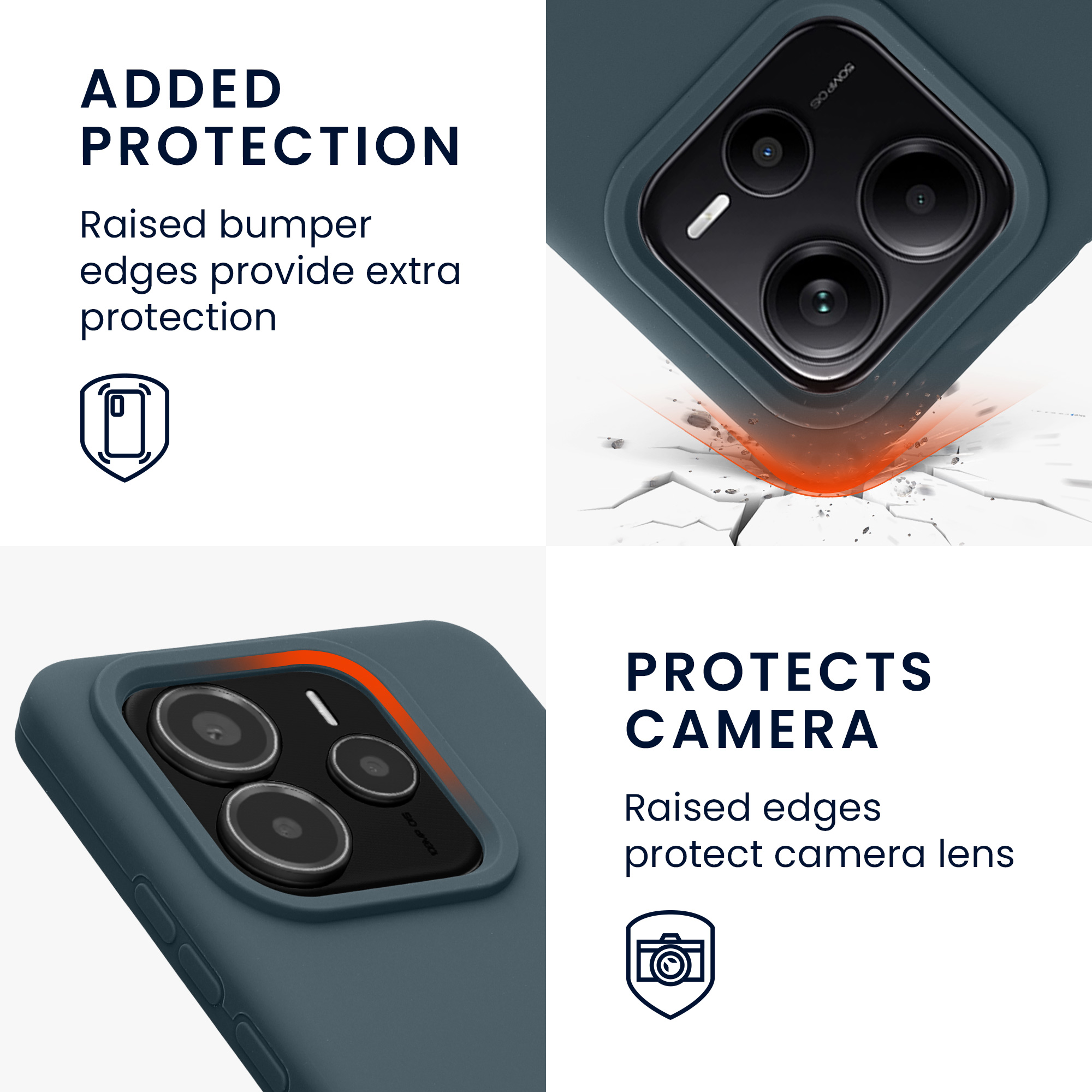 Kryt Xiaomi Redmi Note 14 5G (Not for 4G) silikonový TPU tmavá břidlice kwmobile