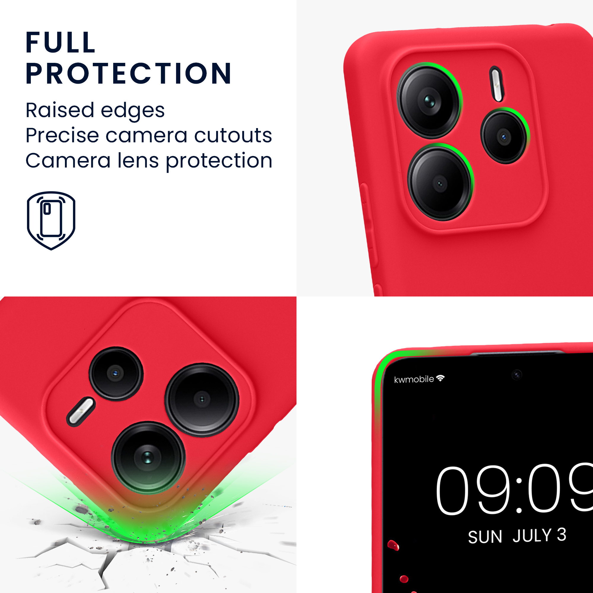 Kryt Xiaomi Redmi Note 14 5G (Not for 4G) silikonový TPU růžová kwmobile