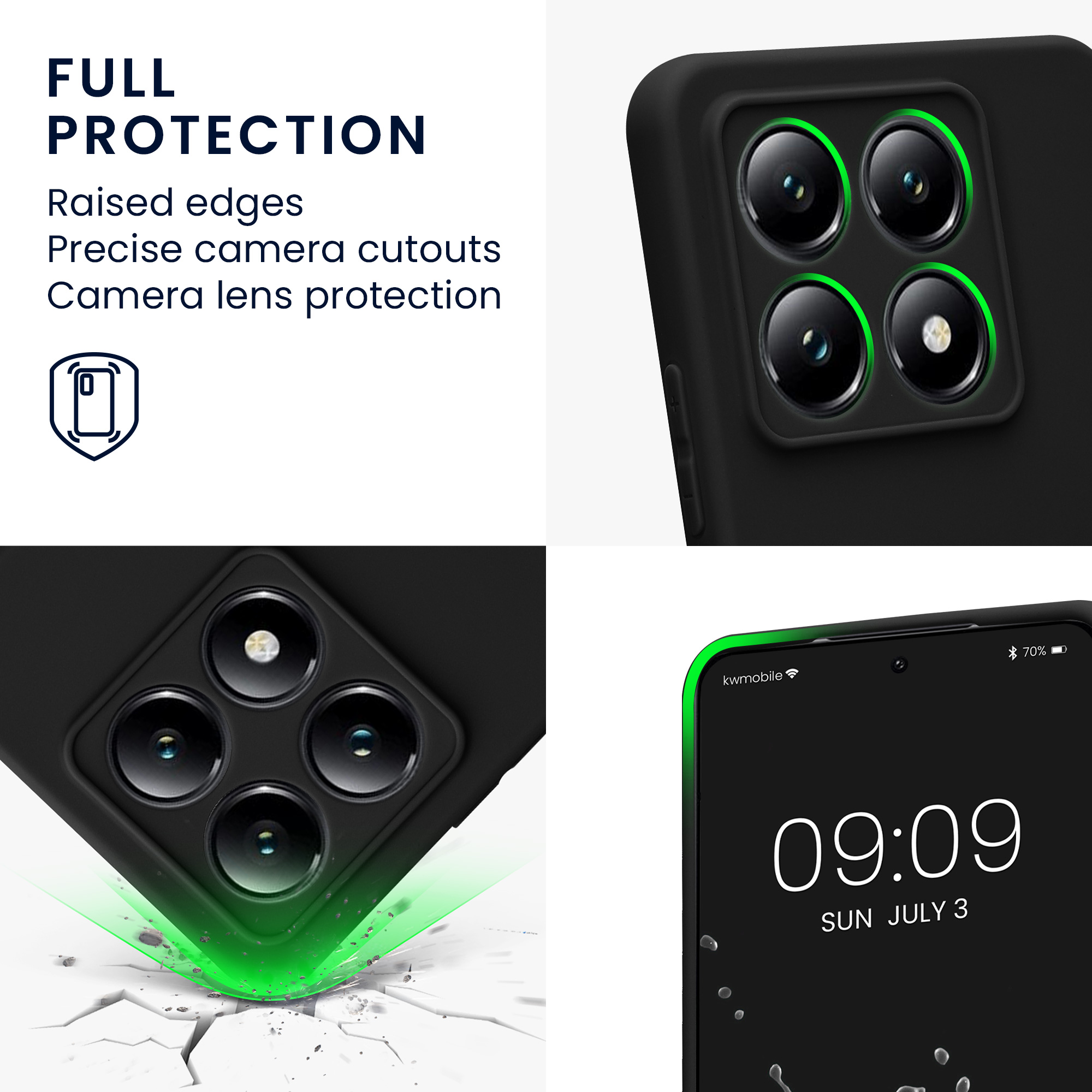 Kryt na mobil Xiaomi 14T kwmobile Soft Matte matná černá