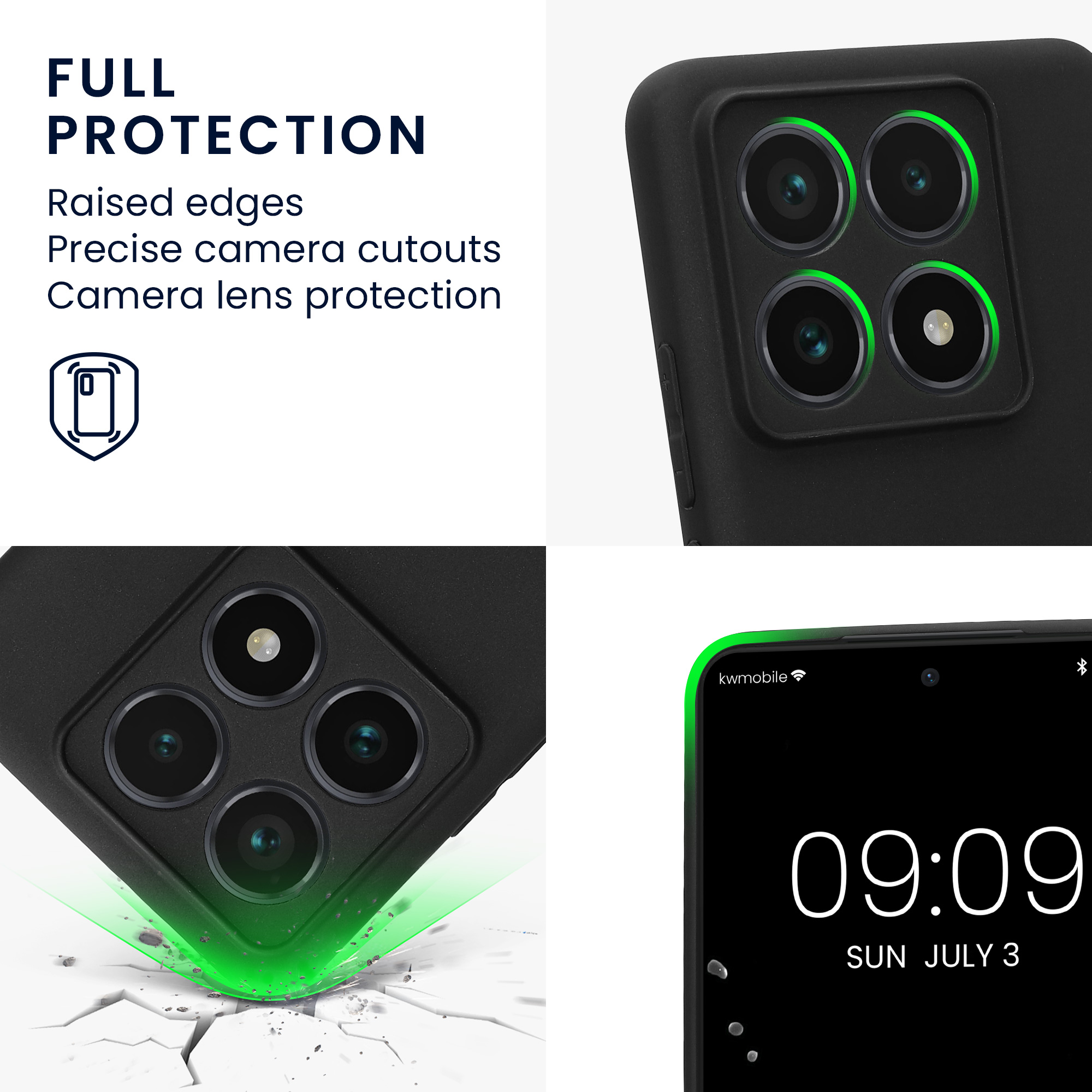 Kryt na mobil Xiaomi 14T Pro kwmobile Soft Matte matná černá