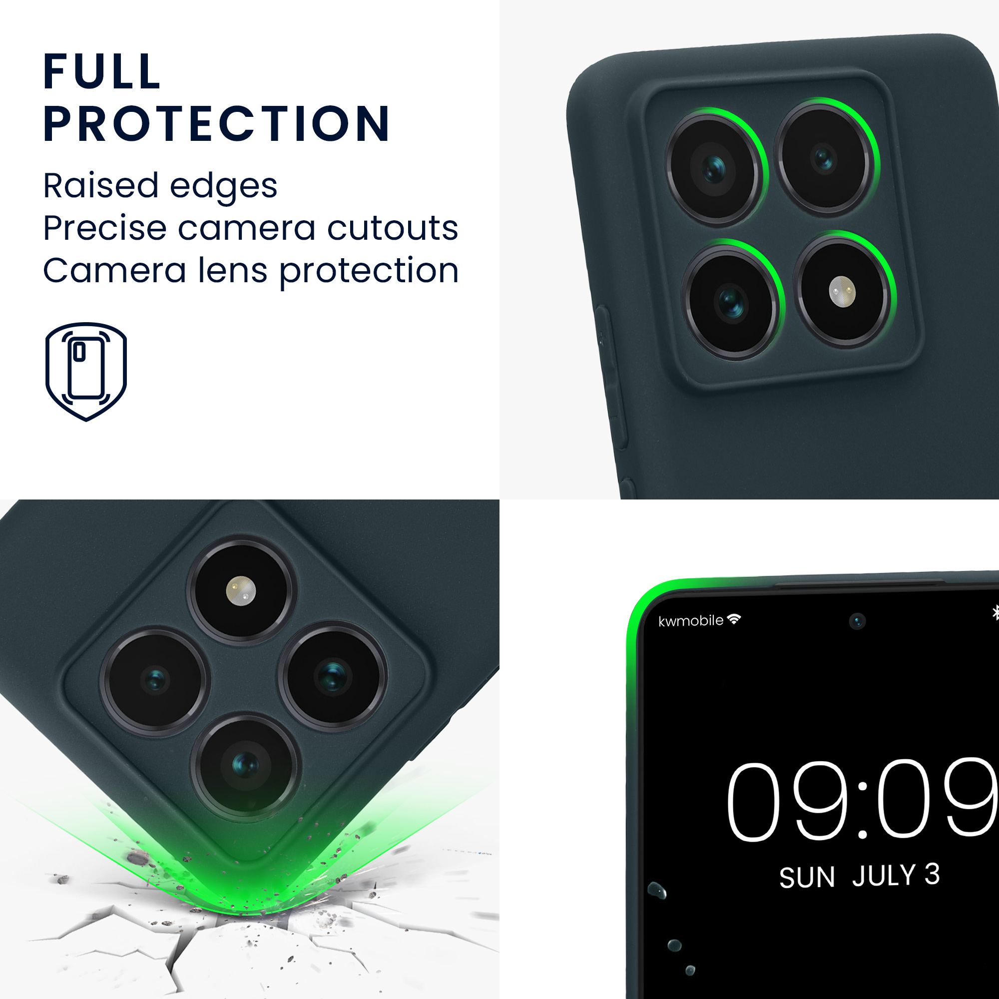 Kryt na mobil Xiaomi 14T Pro kwmobile Soft Matte tmavě břidlicová