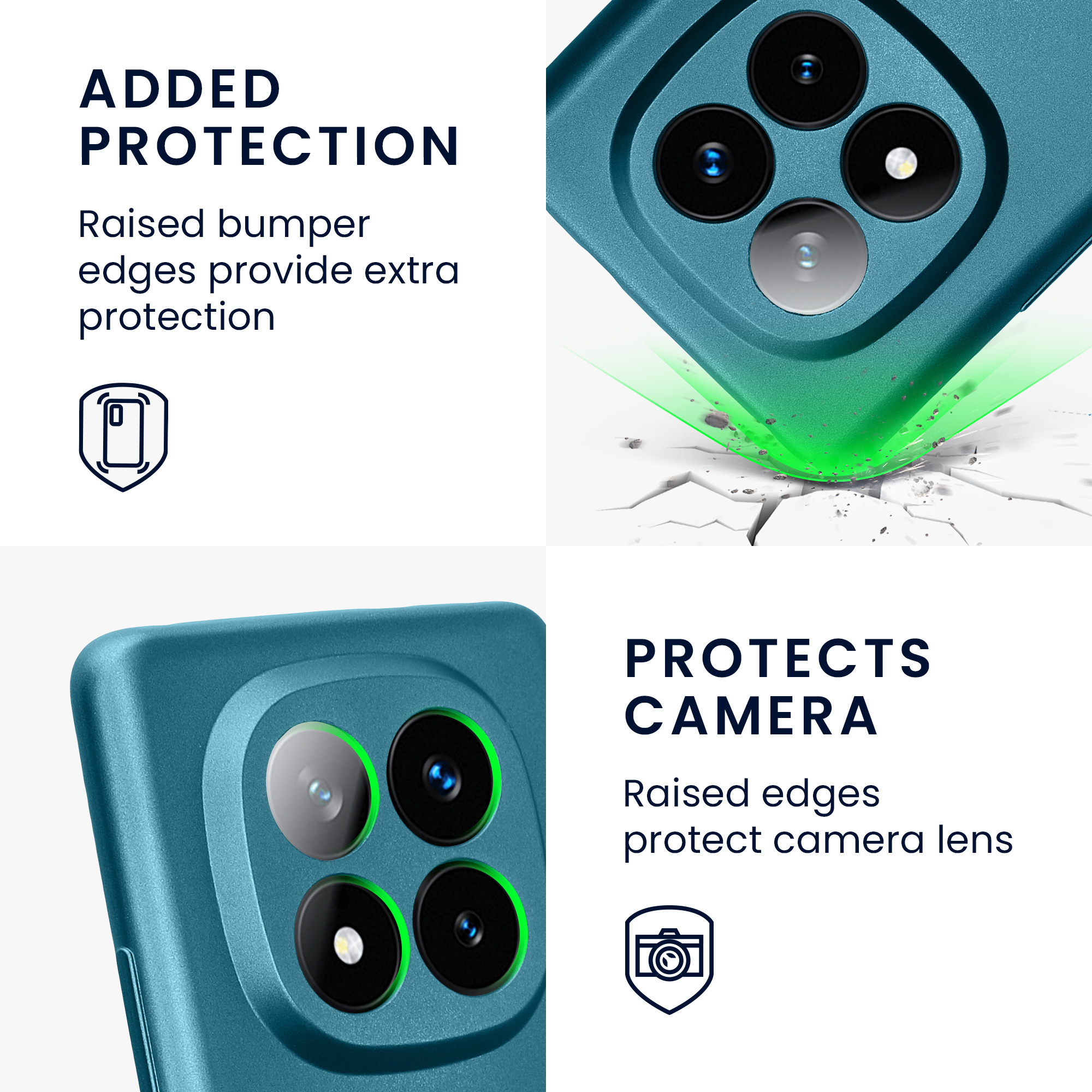 Kryt Xiaomi Redmi Note 14 Pro+ 5G metalický TPU metalická karibská modrá kwmobile