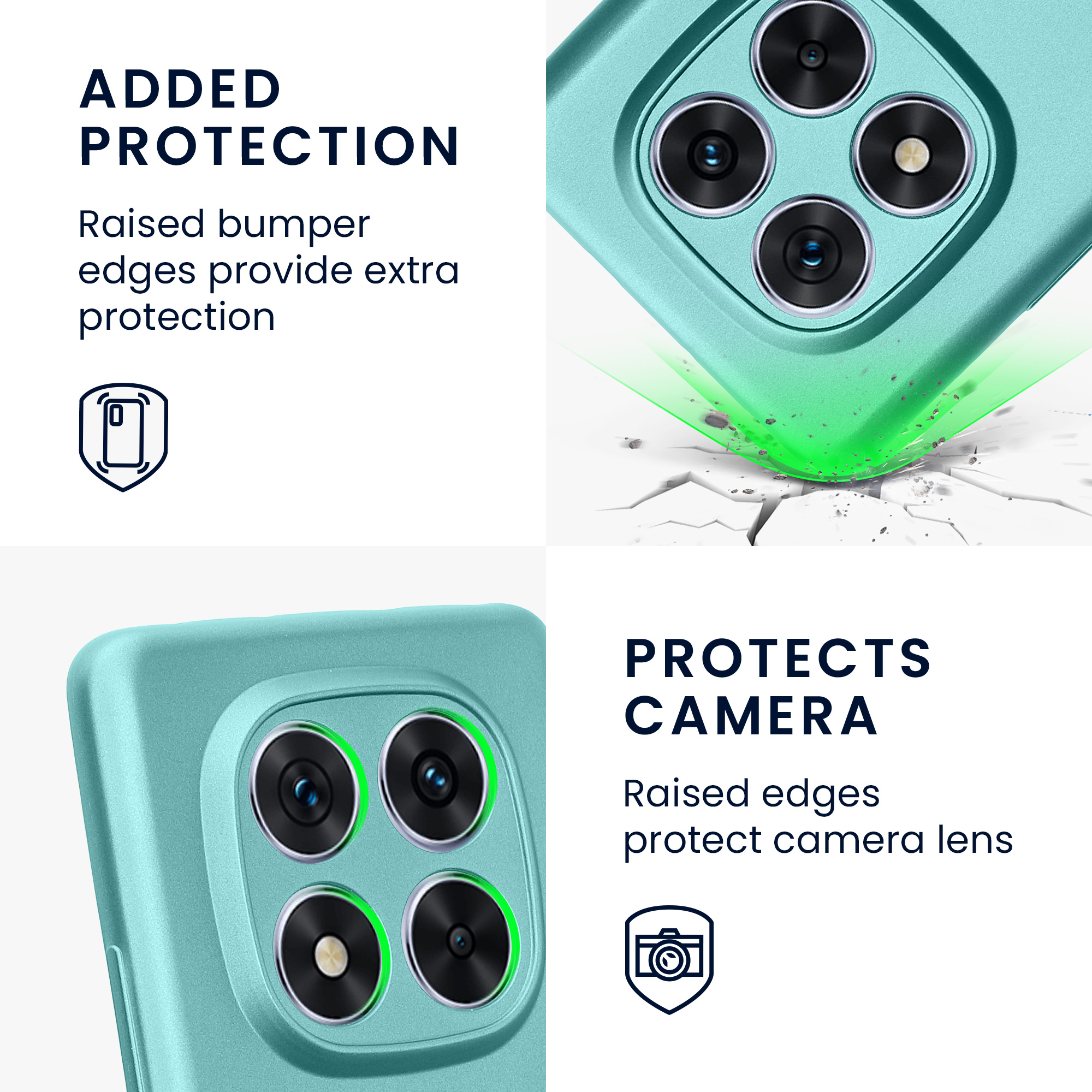 Kryt Xiaomi Redmi Note 14 Pro 5G metalický TPU zelená kwmobile