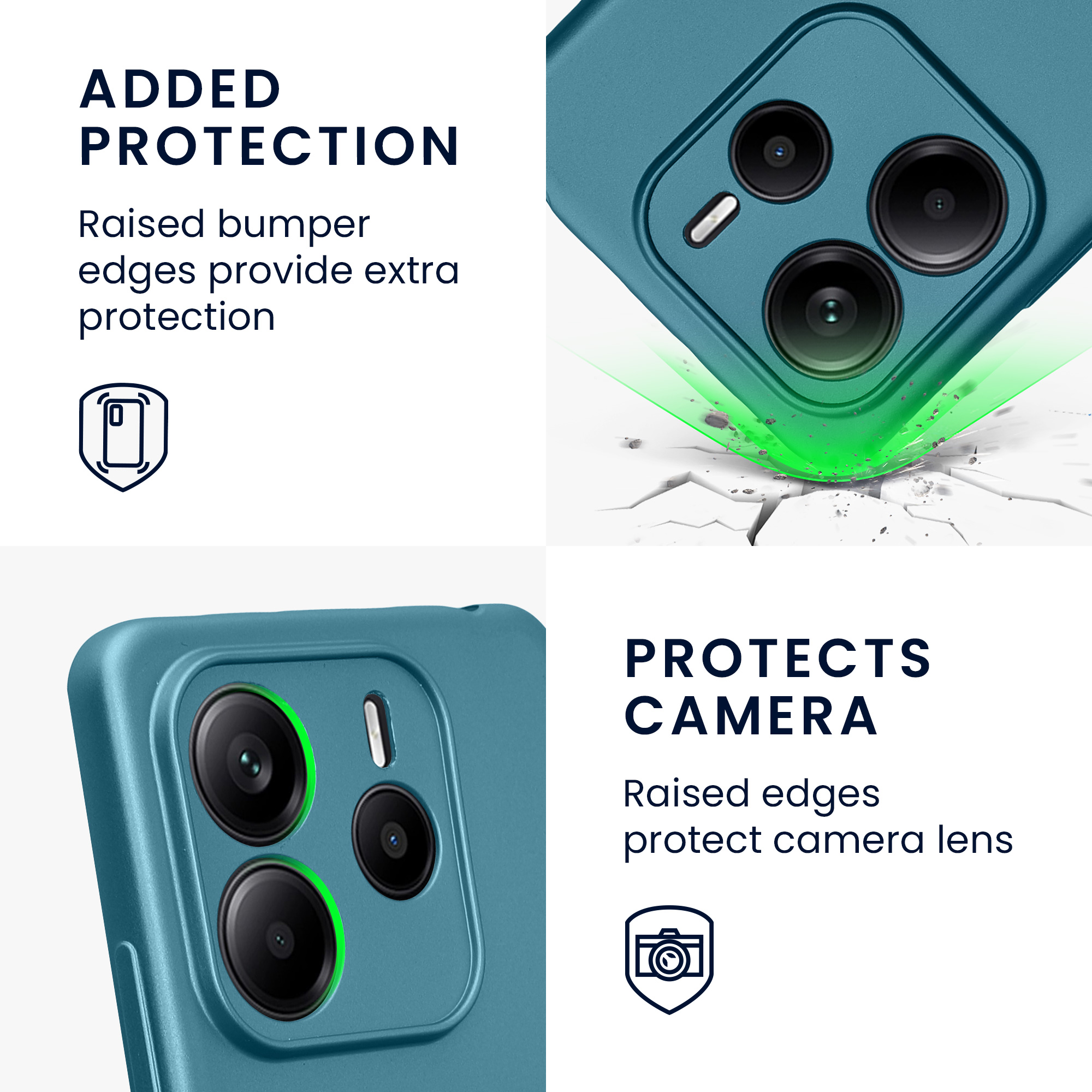 Kryt Xiaomi Redmi Note 14 5G (Not for 4G) metalický TPU metalická karibská modrá kwmobile