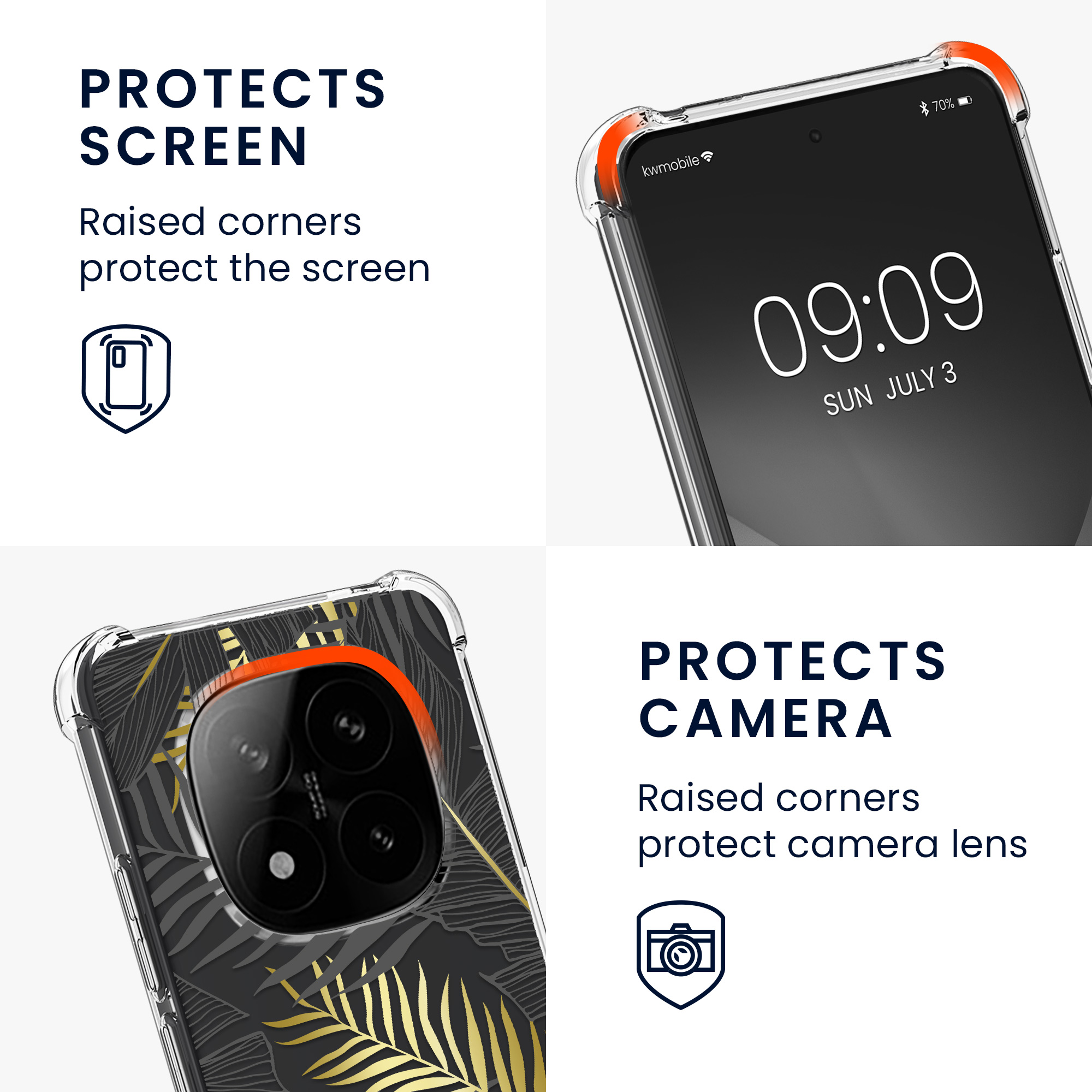 Kryt Xiaomi Redmi Note 14 Pro 5G crossbody popruh průhledná kwmobile