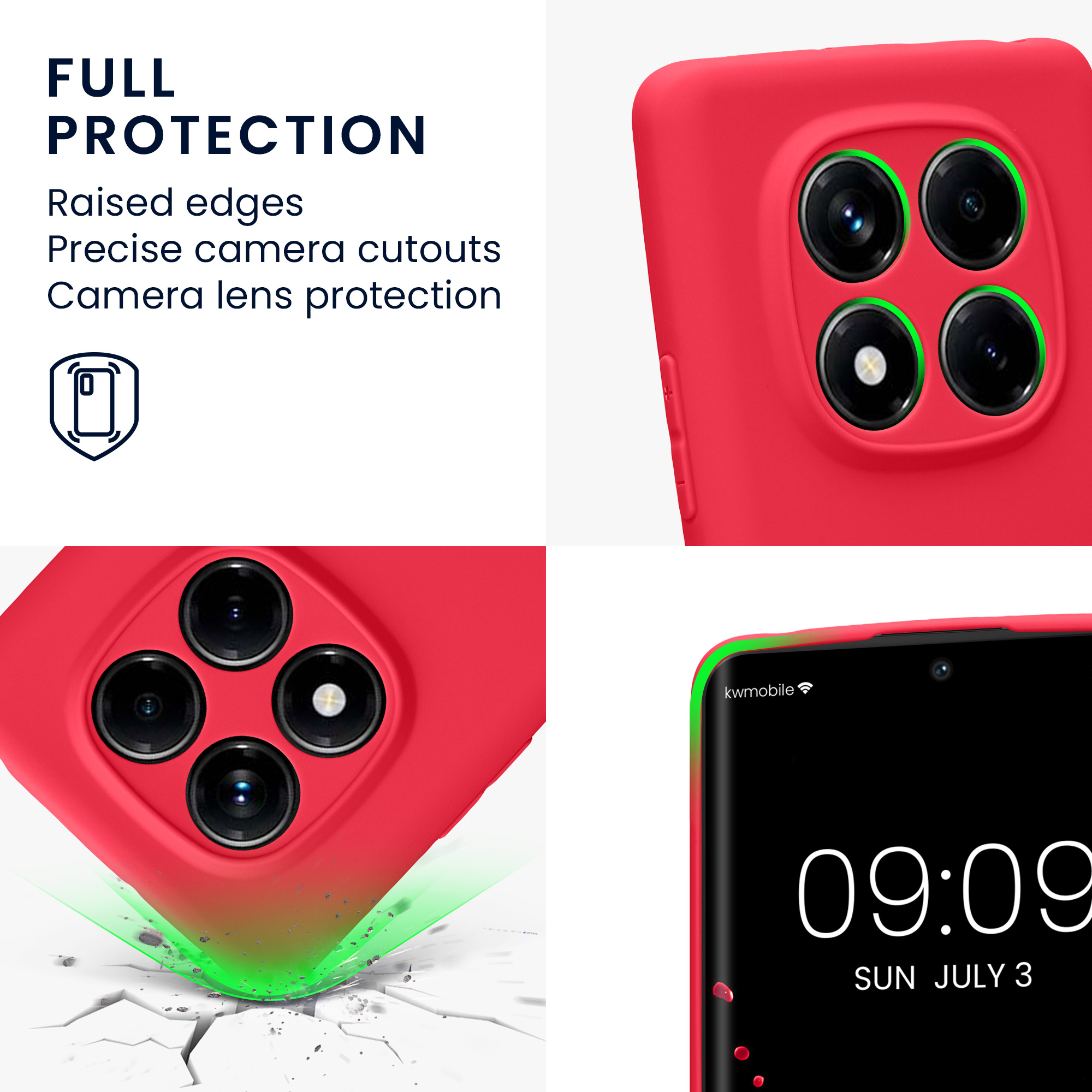 Kryt Xiaomi Redmi Note 14 Pro 4G silikonový TPU růžová kwmobile