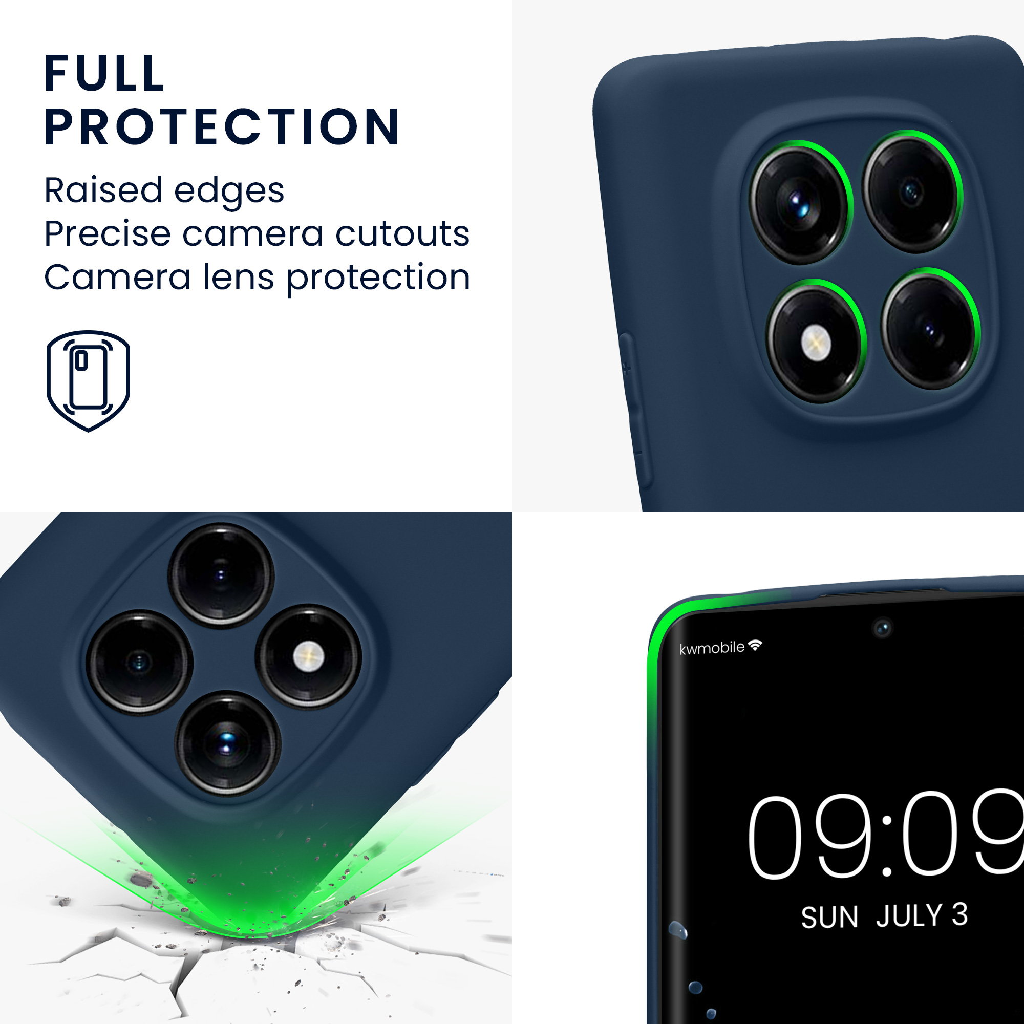 Kryt Xiaomi Redmi Note 14 Pro 4G silikonový TPU modrá kwmobile