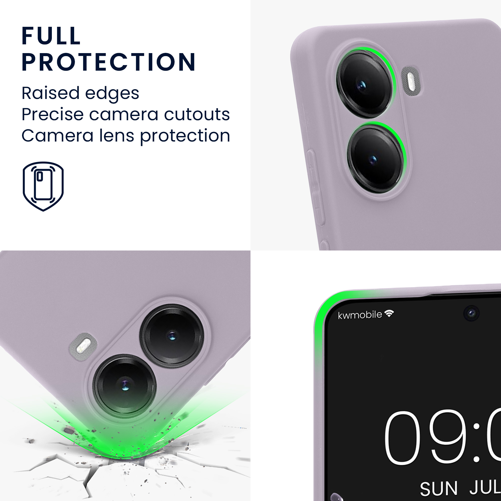 Pouzdro pro Xiaomi Poco X7 Pro 5G kwmobile tenké TPU - levandulová