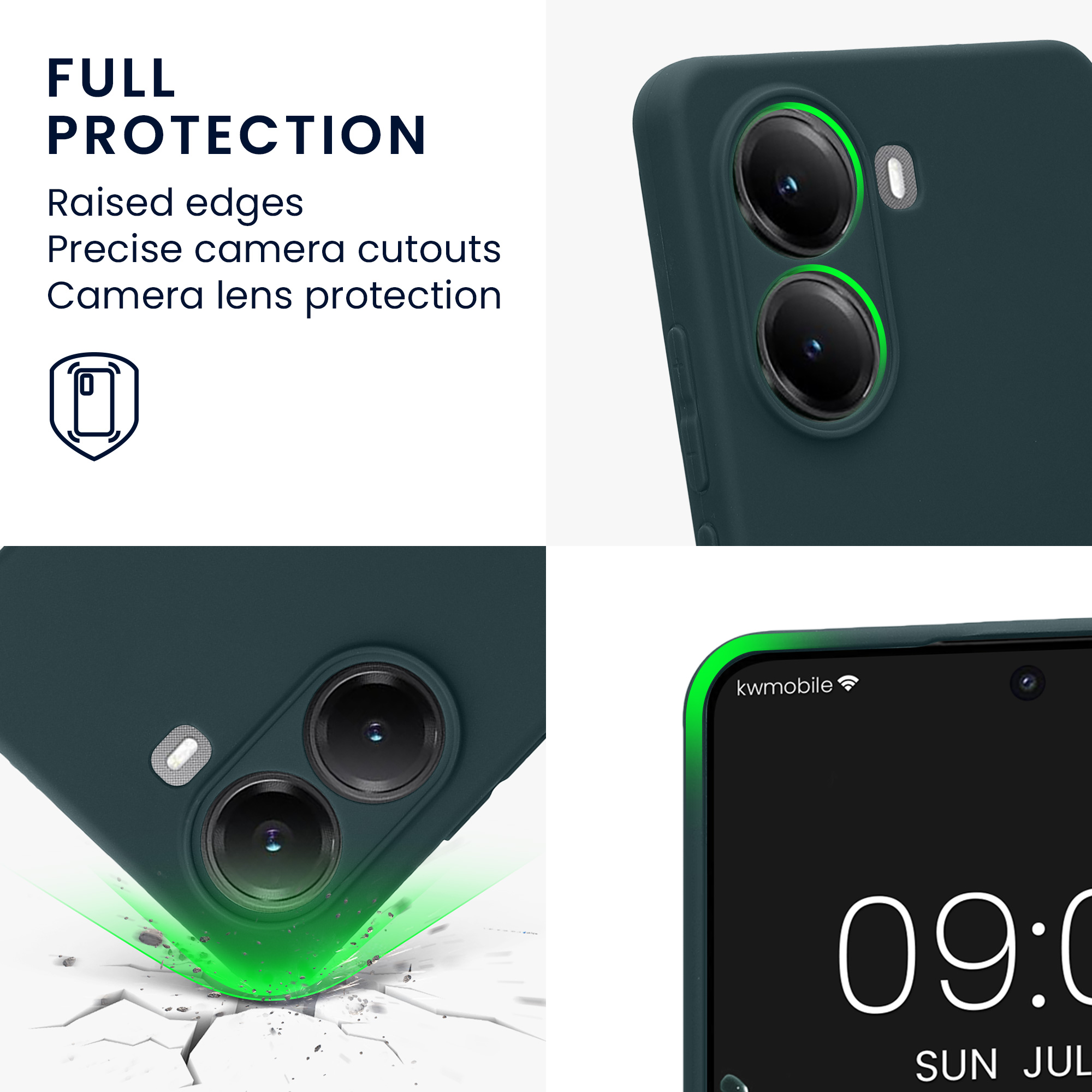 Pouzdro pro Xiaomi Poco X7 Pro 5G kwmobile tenké TPU - tmavá antracitová