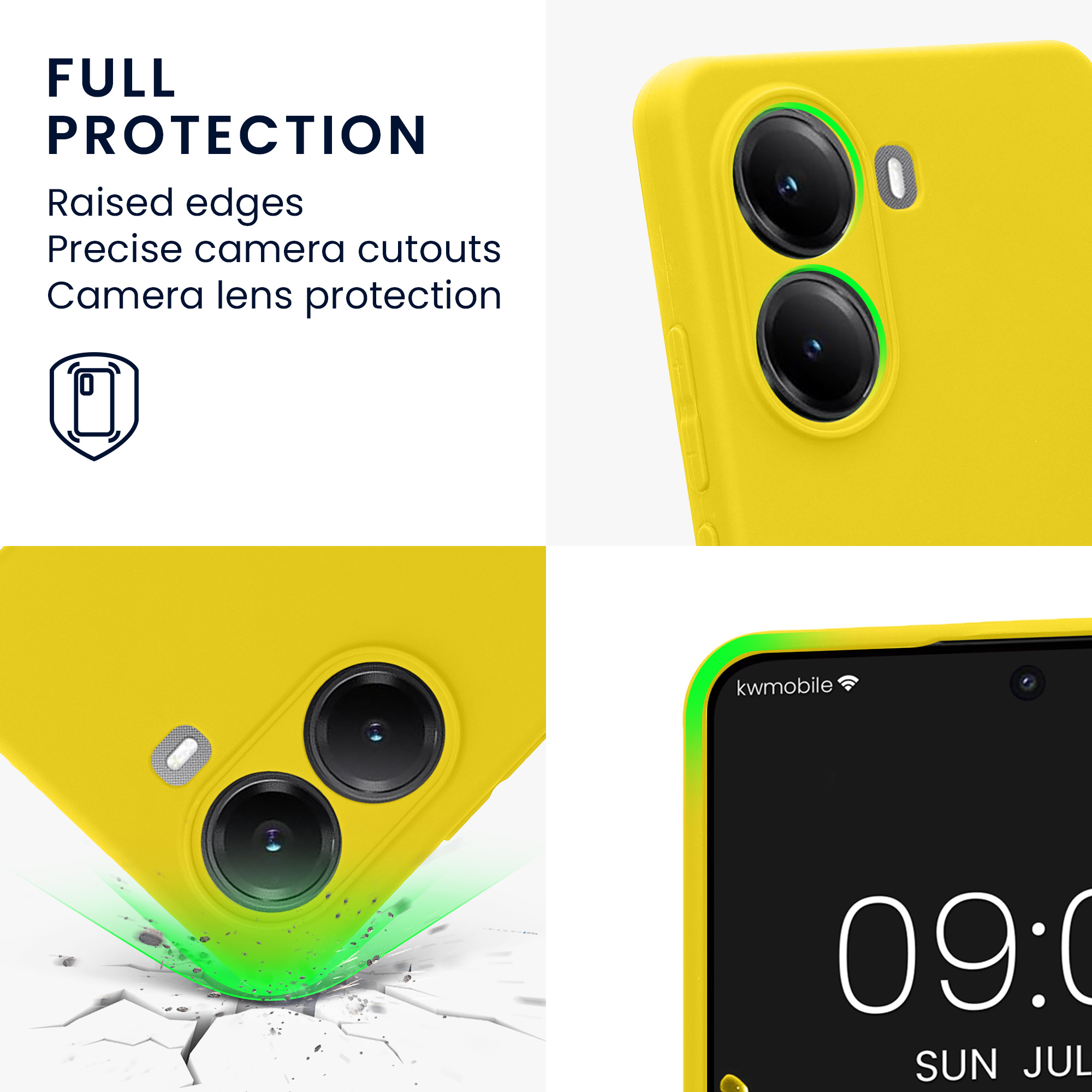 Pouzdro pro Xiaomi Poco X7 Pro 5G kwmobile tenké TPU - zářivě žlutá