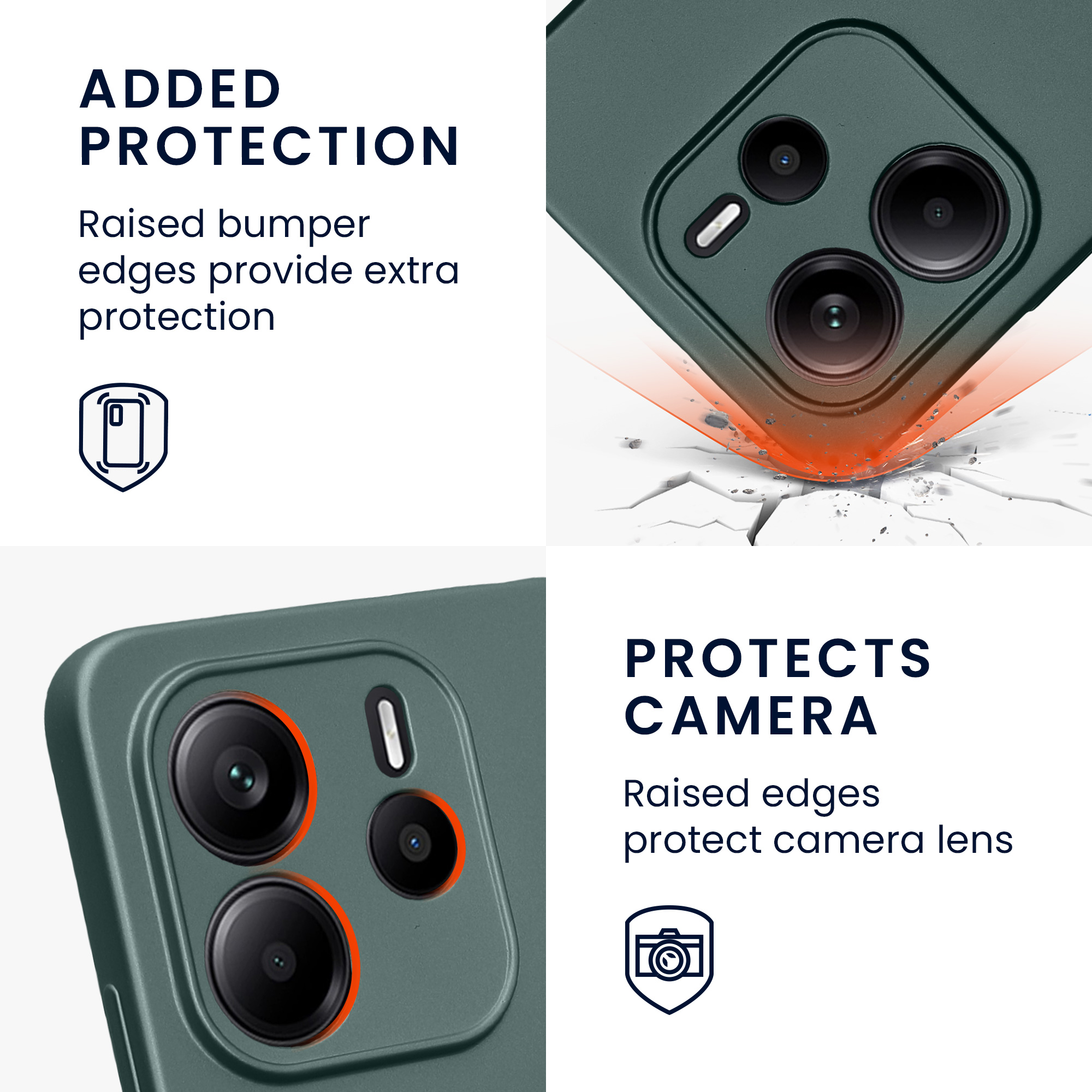 Kryt Xiaomi Redmi Note 14 4G (Not for 5G) metalický TPU metalická modrozelená kwmobile