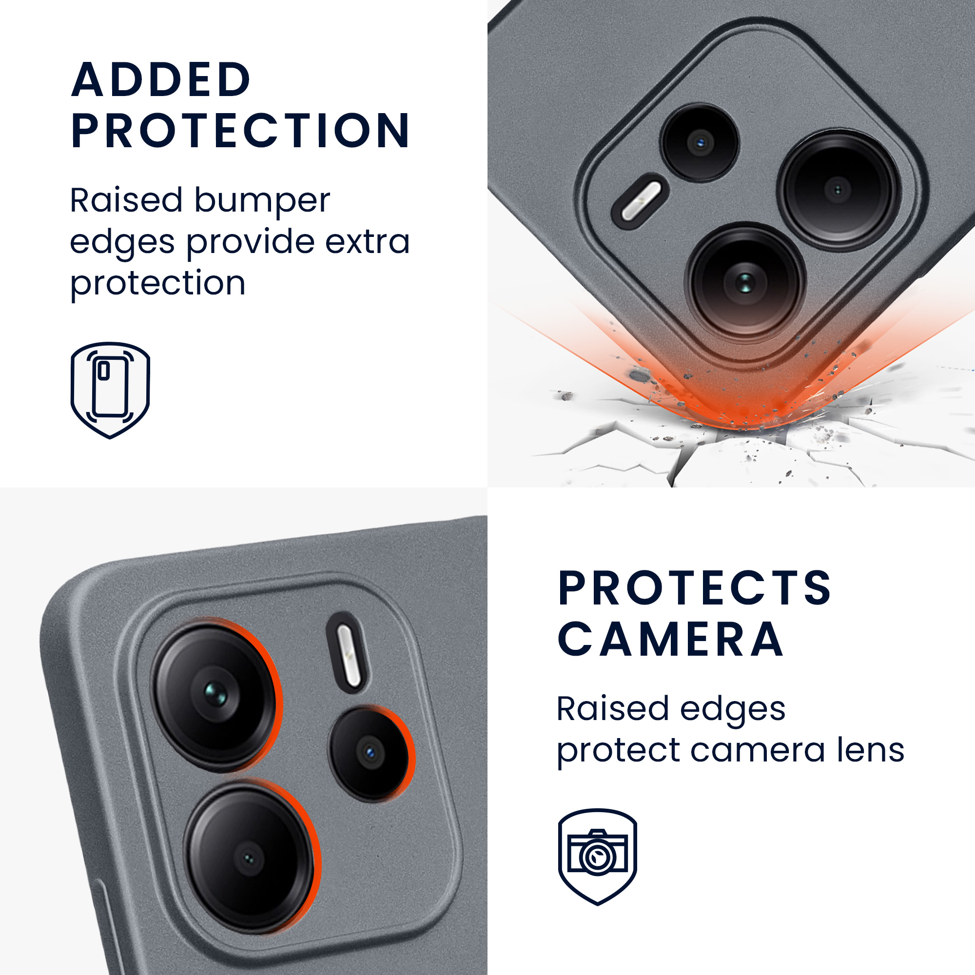 Pouzdro pro Xiaomi Redmi Note 14 4G (není pro verzi 5G) kwmobile metalické TPU - metalická šedá