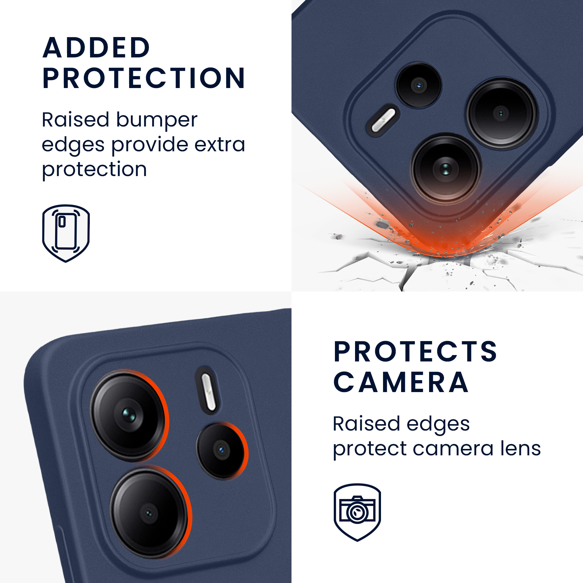 Pouzdro pro Xiaomi Redmi Note 14 4G (není pro verzi 5G) kwmobile metalické TPU - metalická modrá