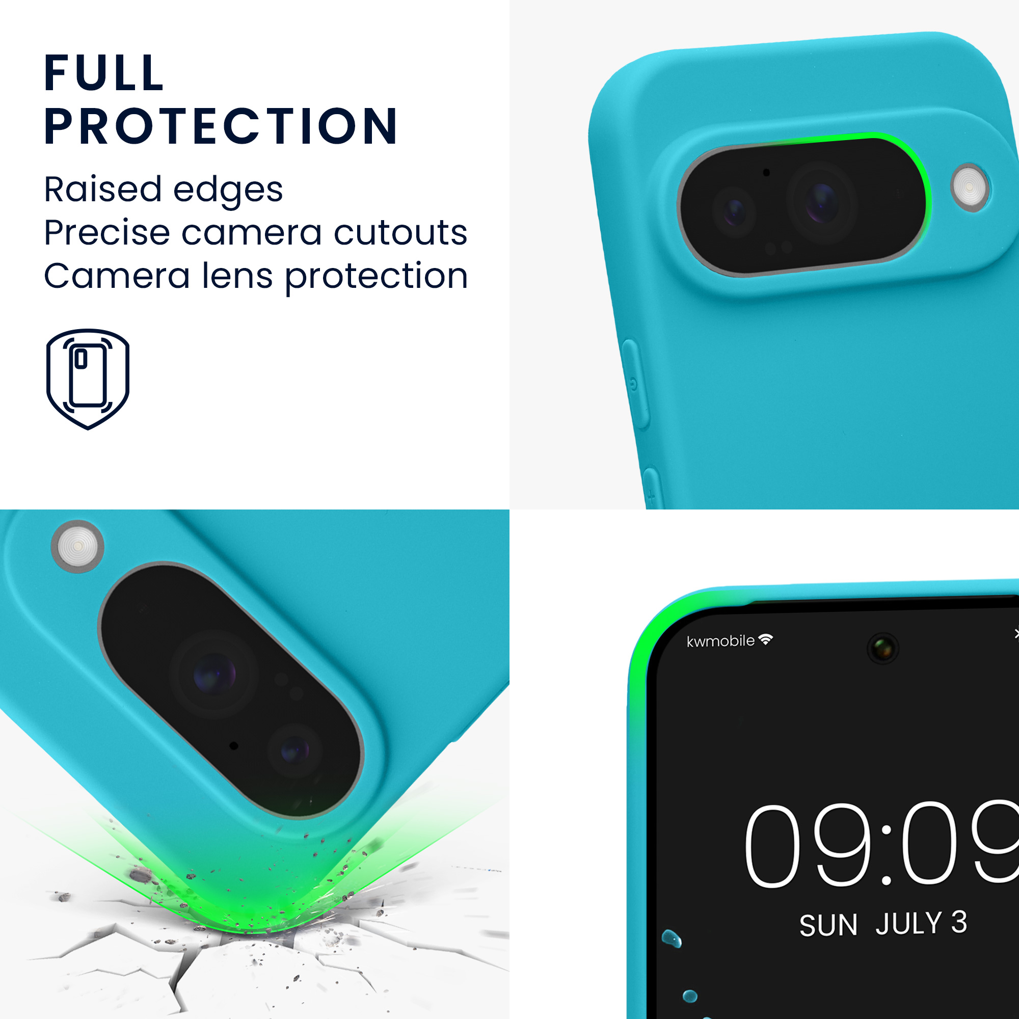 Kryt na mobil Google Pixel 10 kwmobile - Cool Glacier