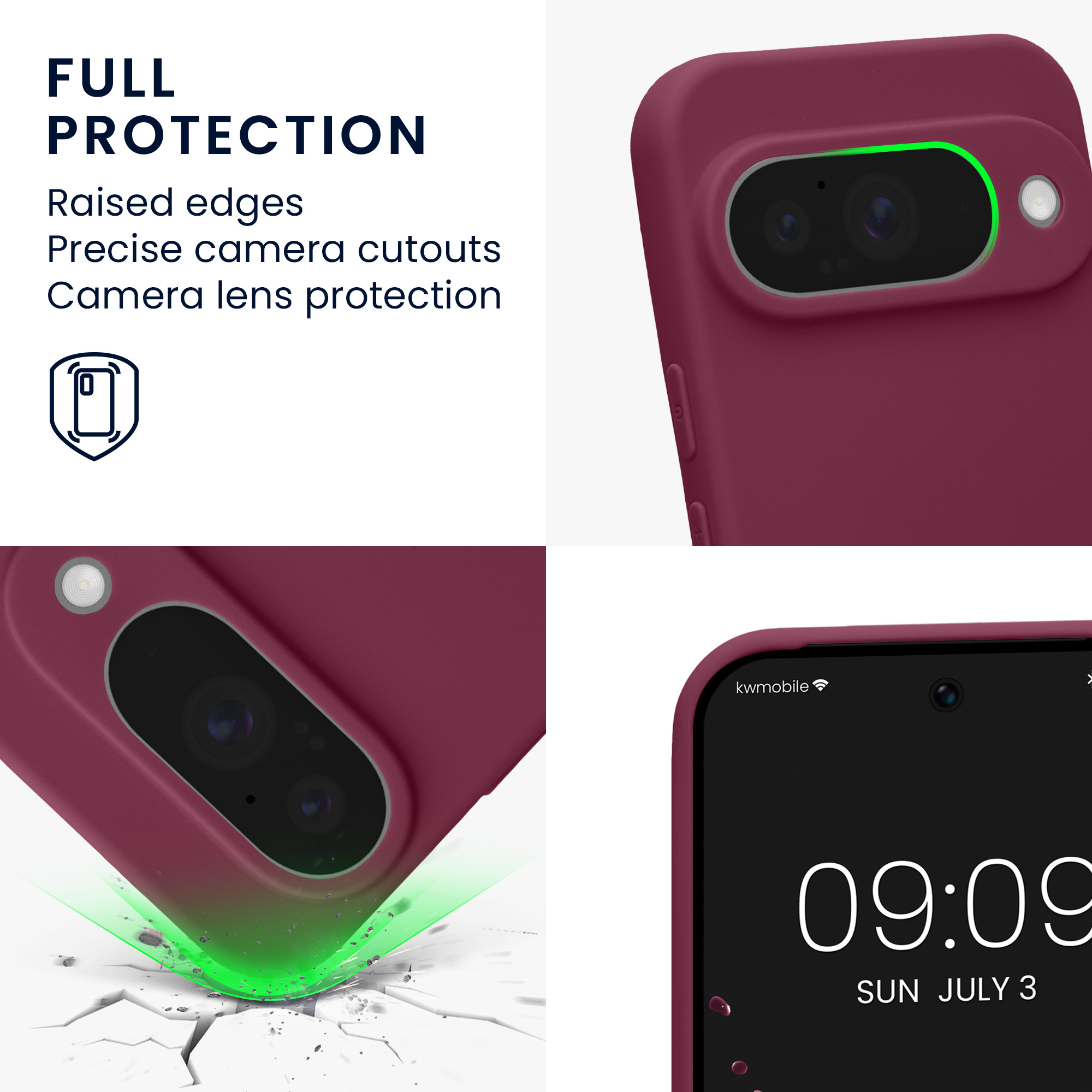Pouzdro pro Google Pixel 10 kwmobile tenké TPU - magenta fialová