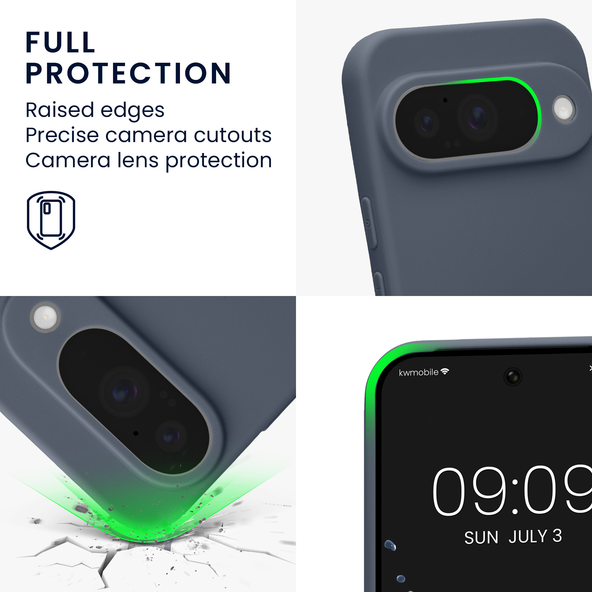 Pouzdro pro Google Pixel 10 kwmobile tenké TPU - modrošedá