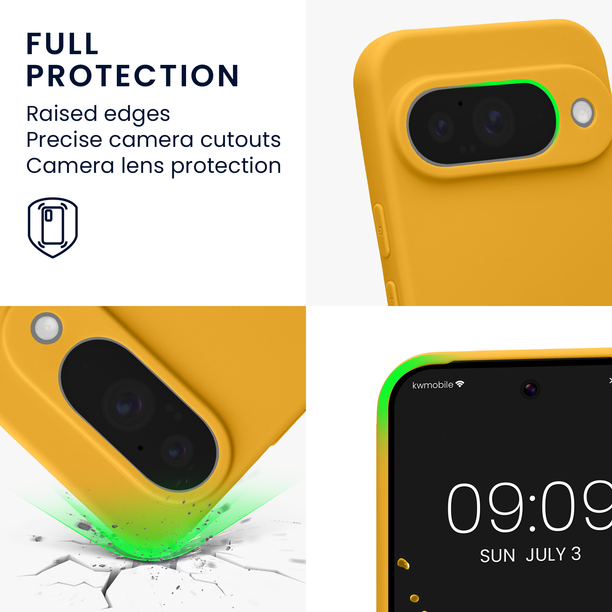 Pouzdro pro Google Pixel 10 kwmobile tenké TPU - medově žlutá