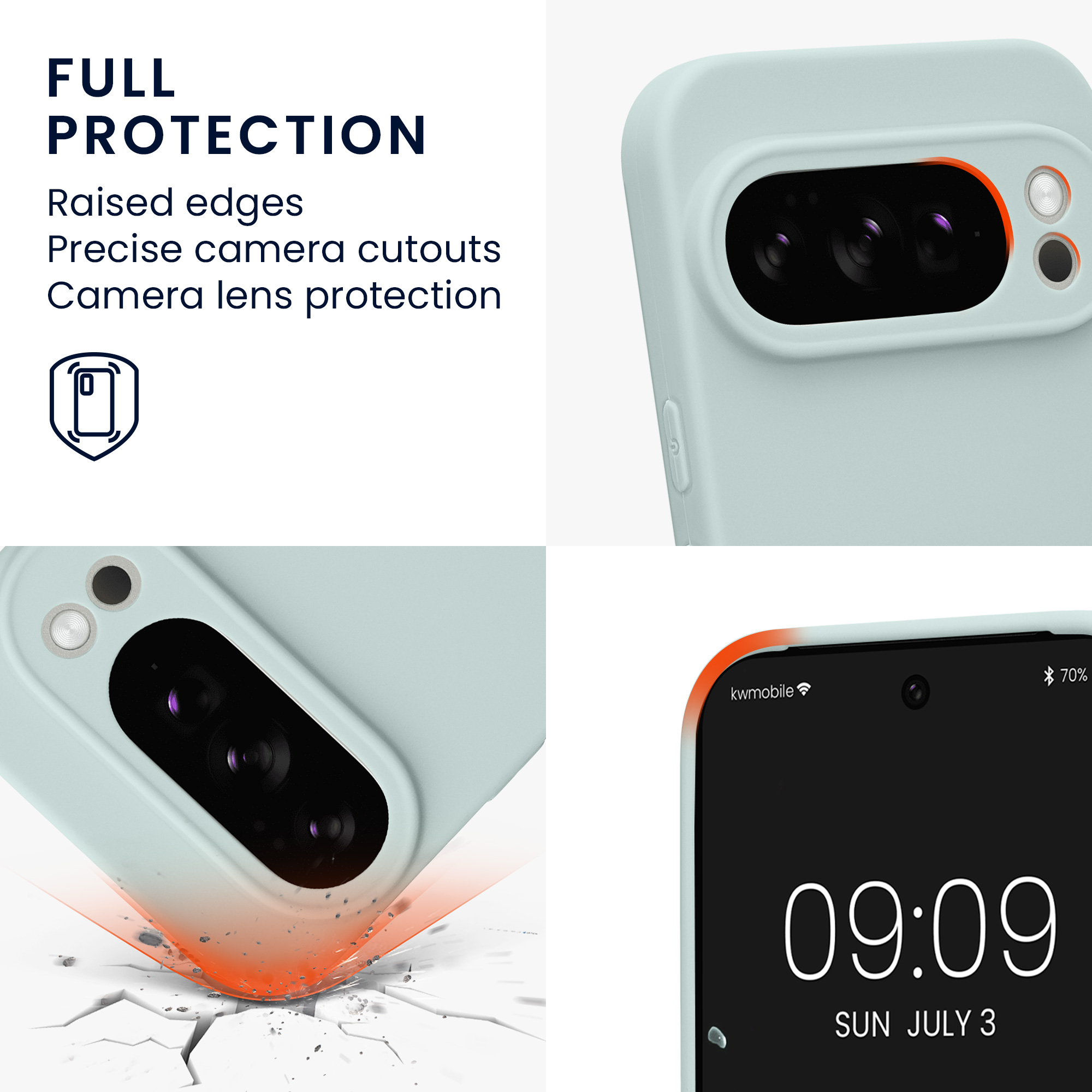 Silikonový kryt kwmobile pro Google Pixel 10 Pro - svěží mátová