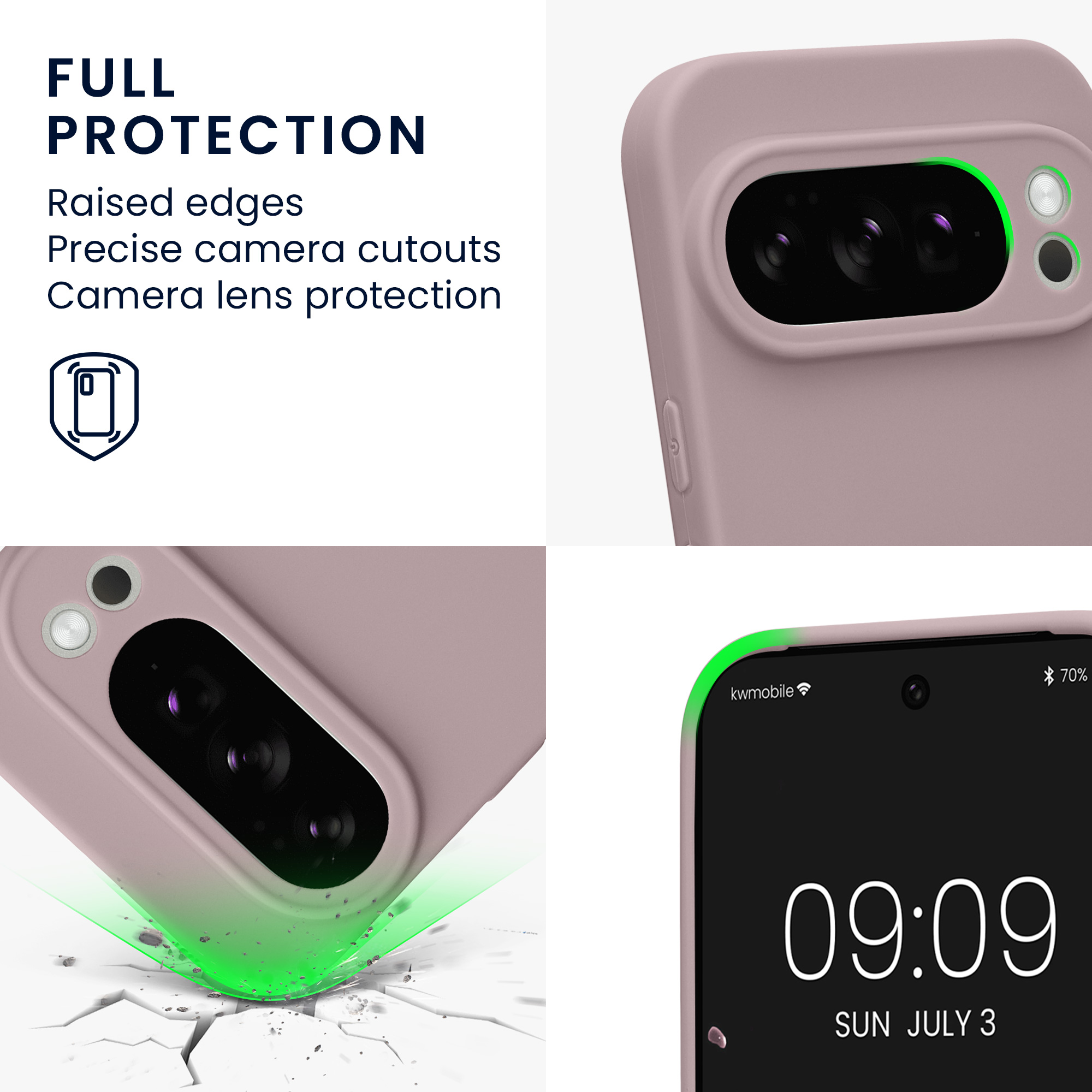 Silikonový kryt kwmobile pro Google Pixel 10 Pro - jemně lila