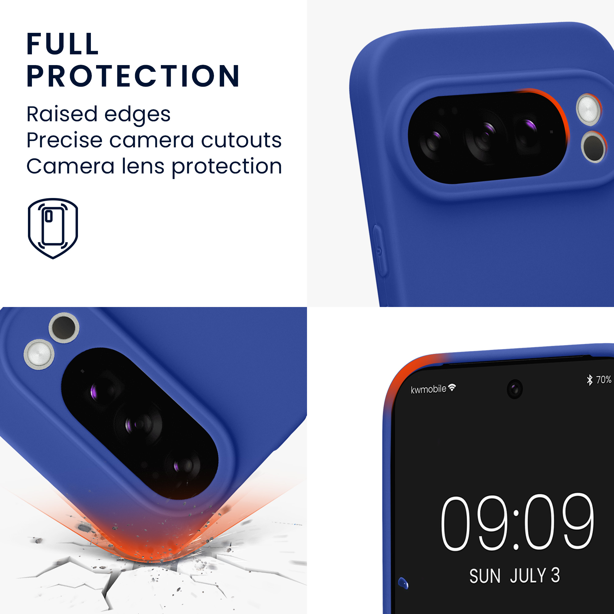 Silikonový kryt kwmobile pro Google Pixel 10 Pro - baltská modrá