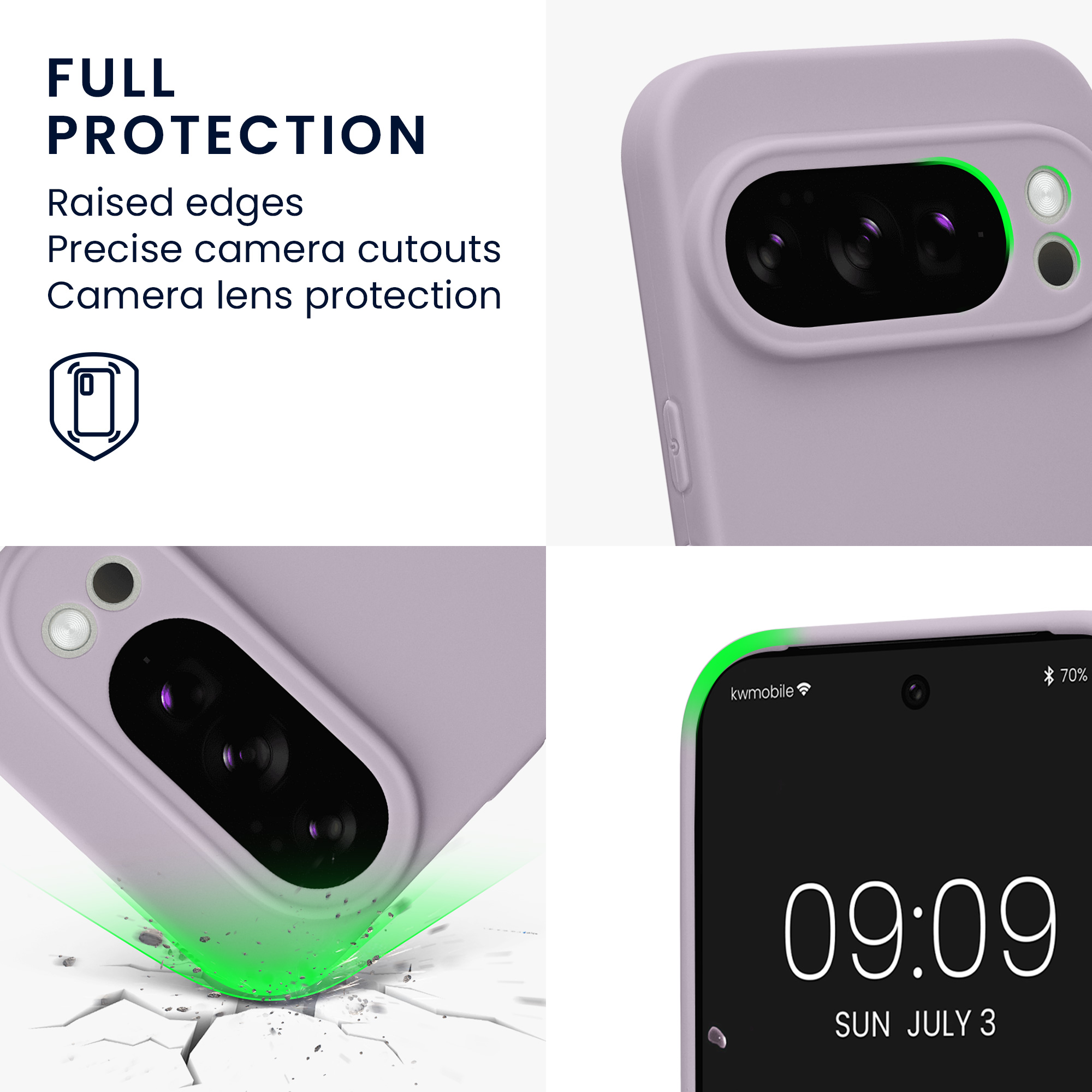 Silikonový kryt kwmobile pro Google Pixel 10 Pro - levandulová