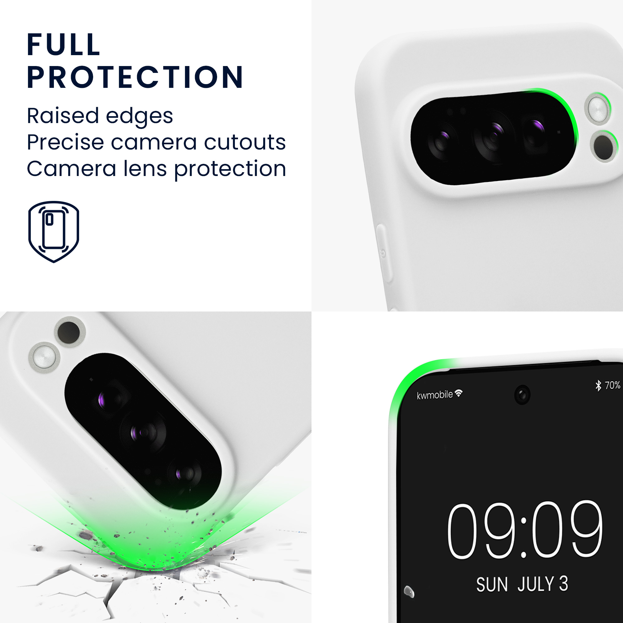 Silikonový kryt kwmobile pro Google Pixel 10 Pro - matná bílá