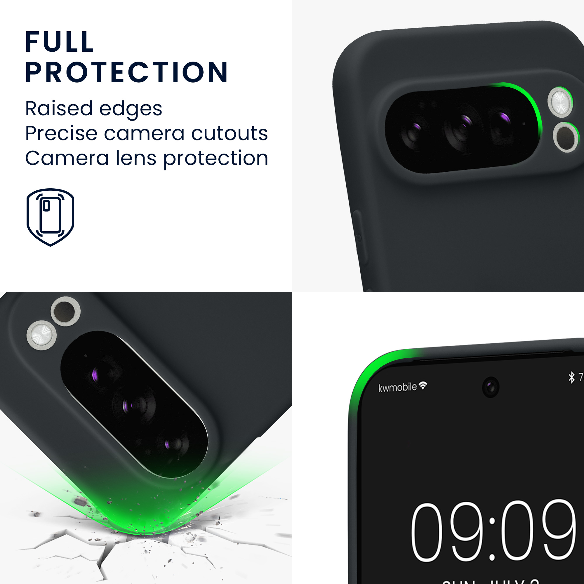 Silikonový kryt kwmobile pro Google Pixel 10 Pro - borůvkově modrá