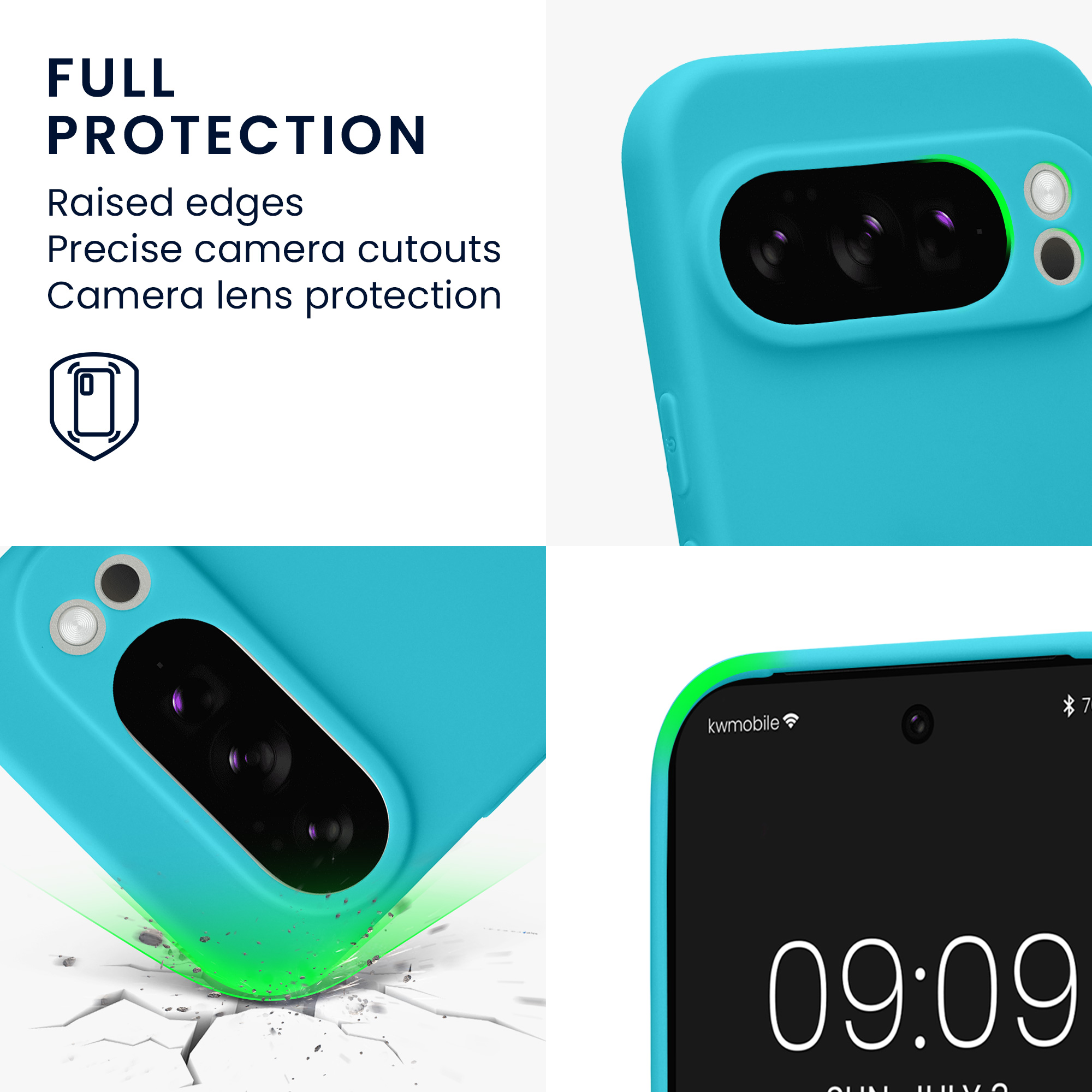 Silikonový kryt kwmobile pro Google Pixel 10 Pro - ledově modrá