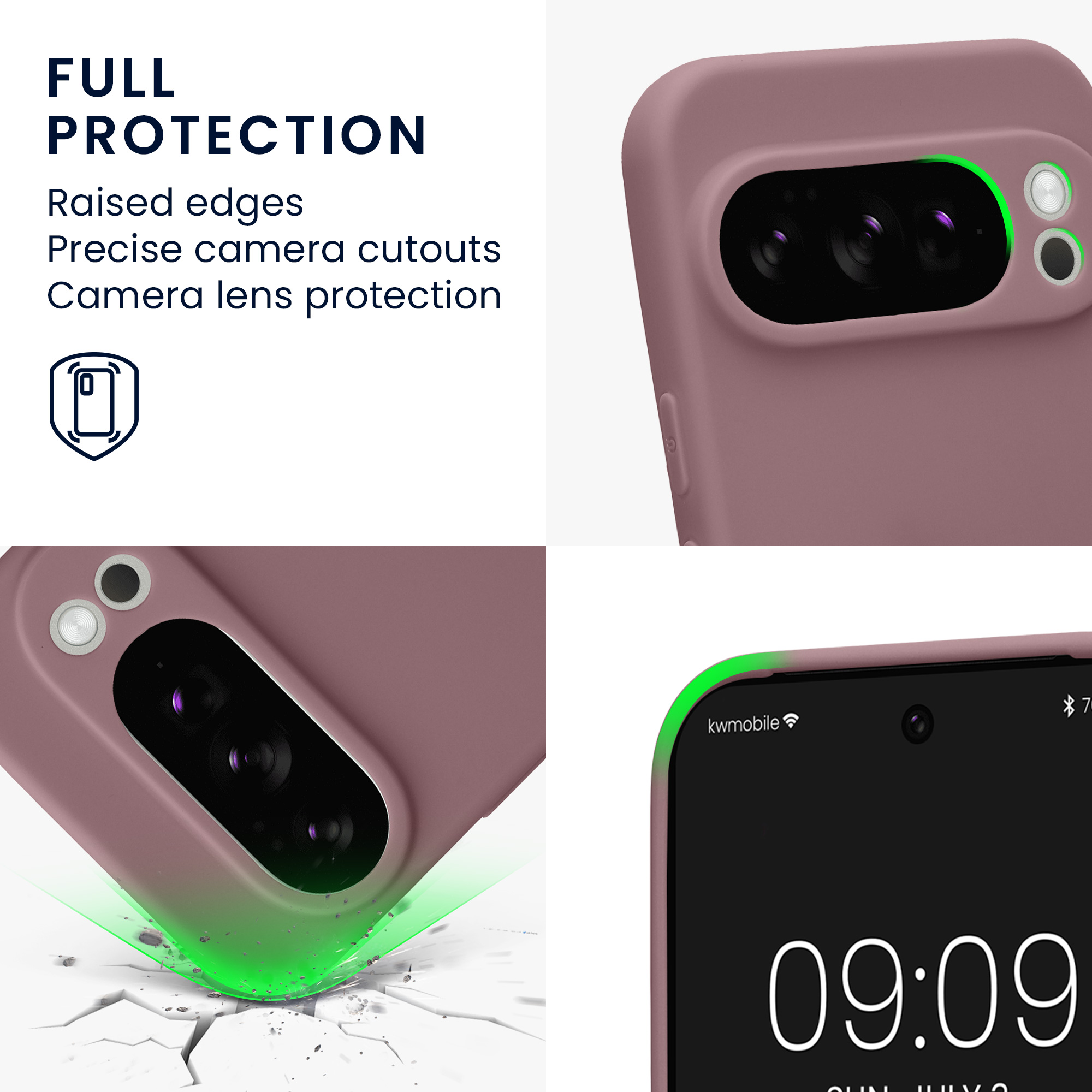 Silikonový kryt kwmobile pro Google Pixel 10 Pro - hroznově fialová