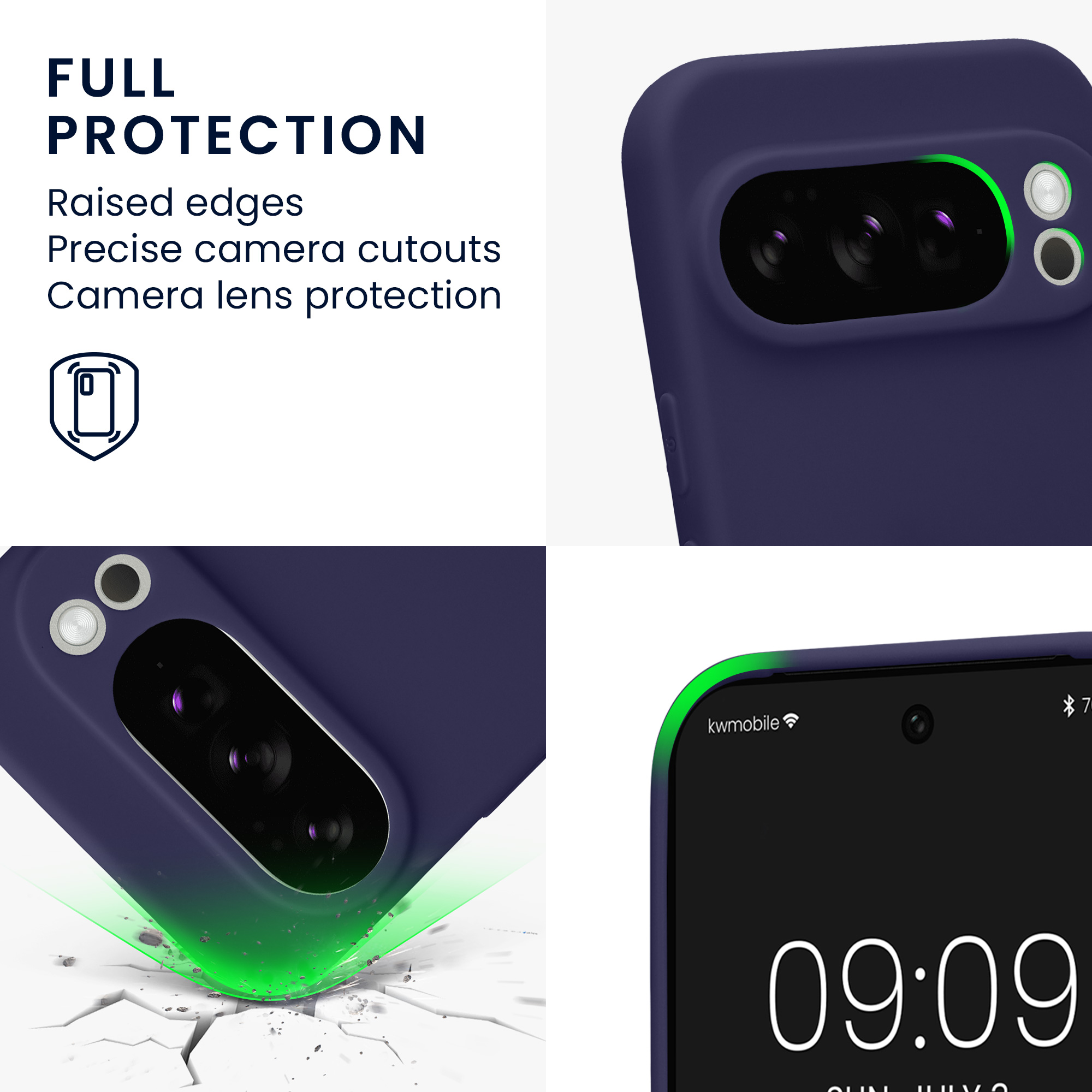 Silikonový kryt kwmobile pro Google Pixel 10 Pro - tmavě modrá Deep Ocean