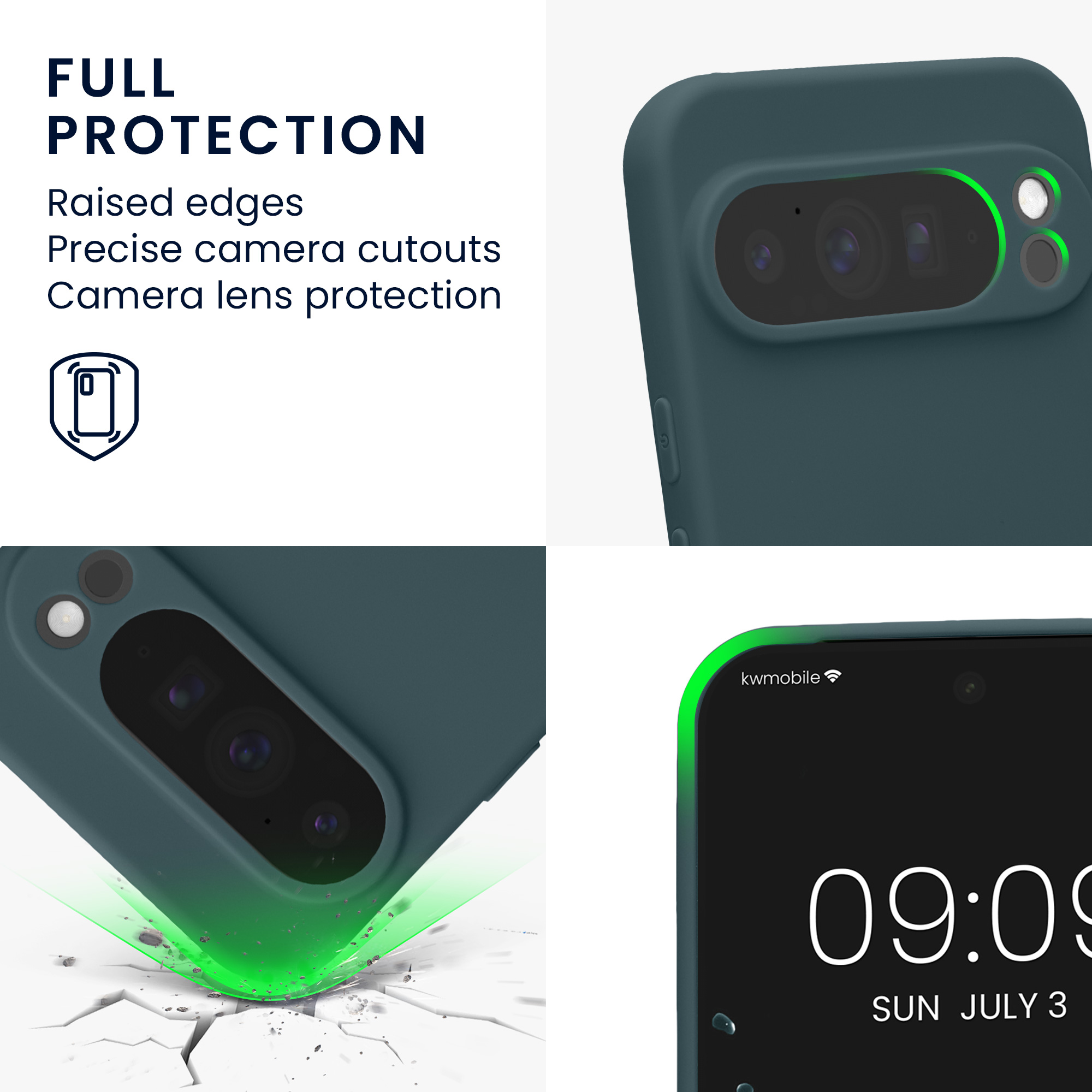 Silikonový kryt kwmobile pro Google Pixel 10 Pro XL - tmavě břidlicová