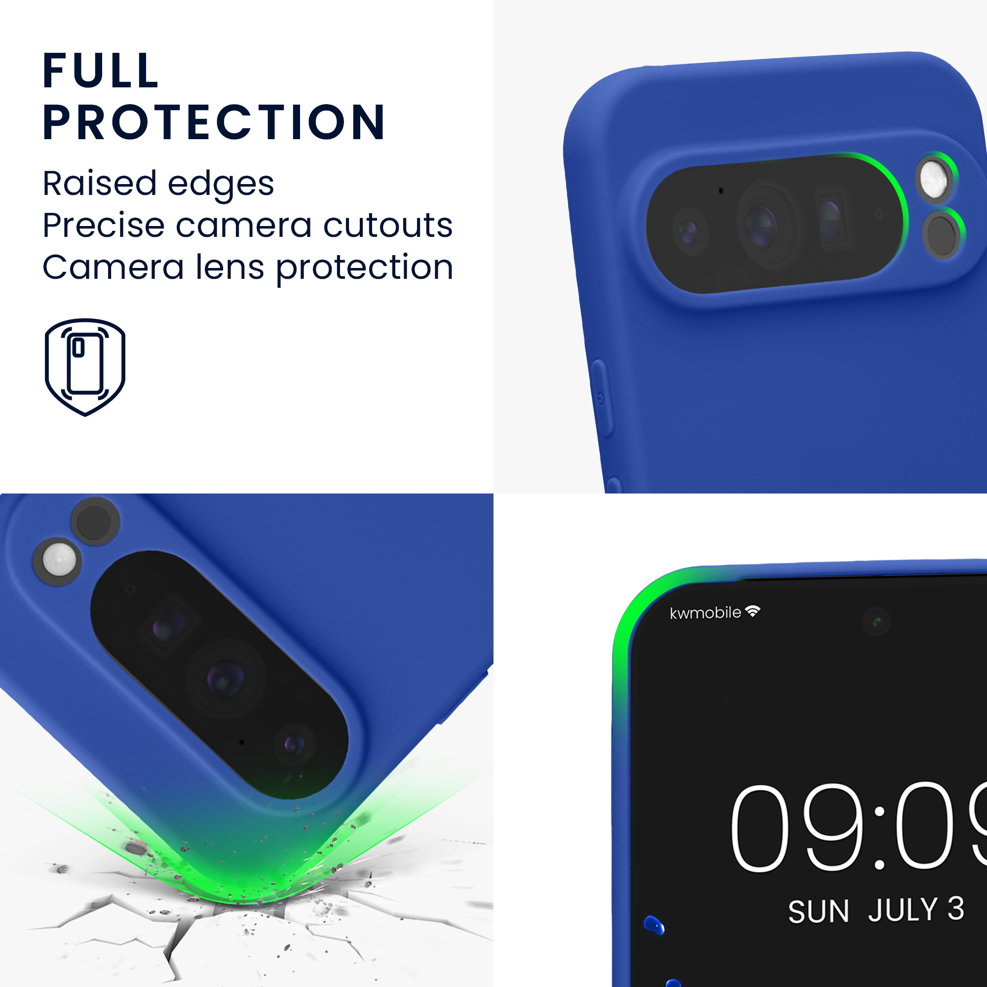 Silikonový kryt kwmobile pro Google Pixel 10 Pro XL - baltská modrá