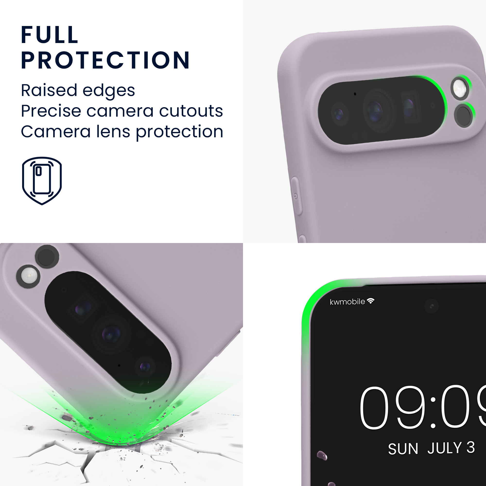 Silikonový kryt kwmobile pro Google Pixel 10 Pro XL - levandulová
