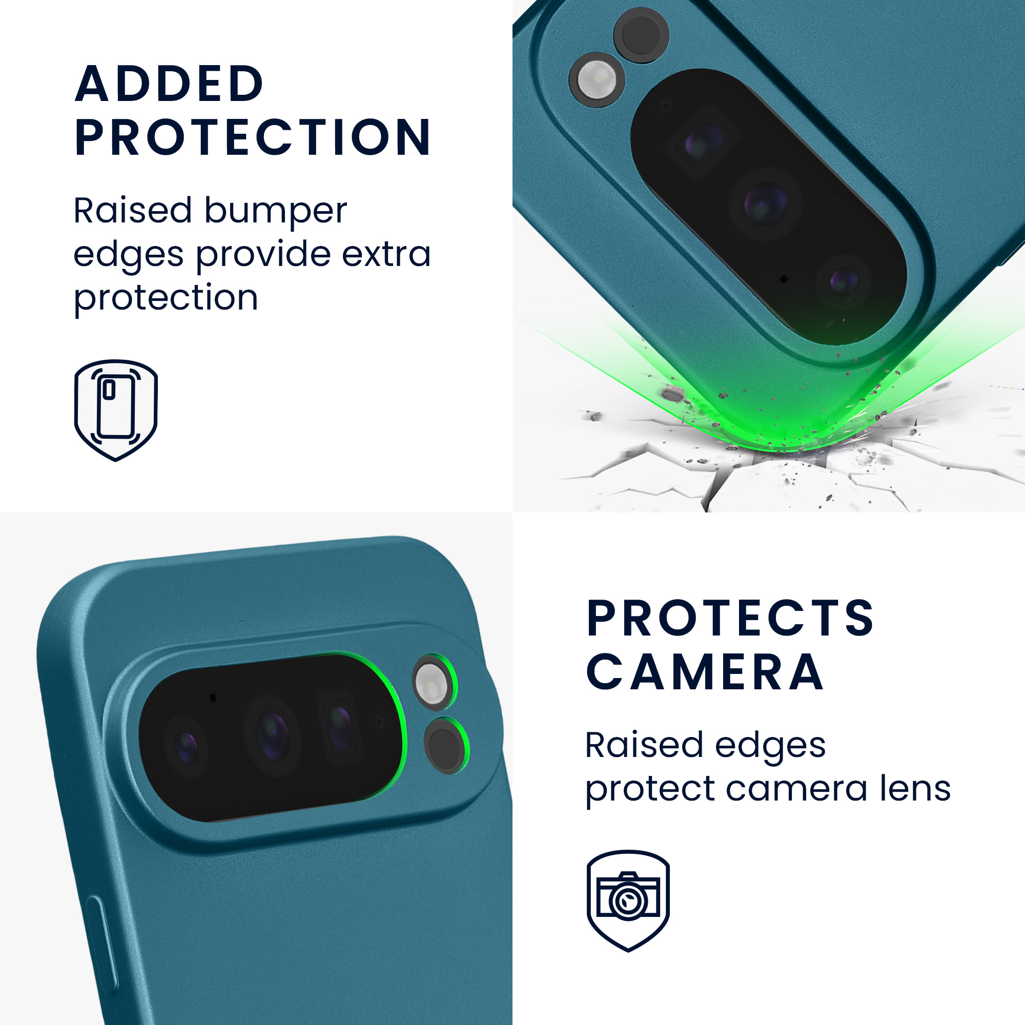 Silikonový kryt kwmobile pro Google Pixel 10 Pro - metalická karibská modrá