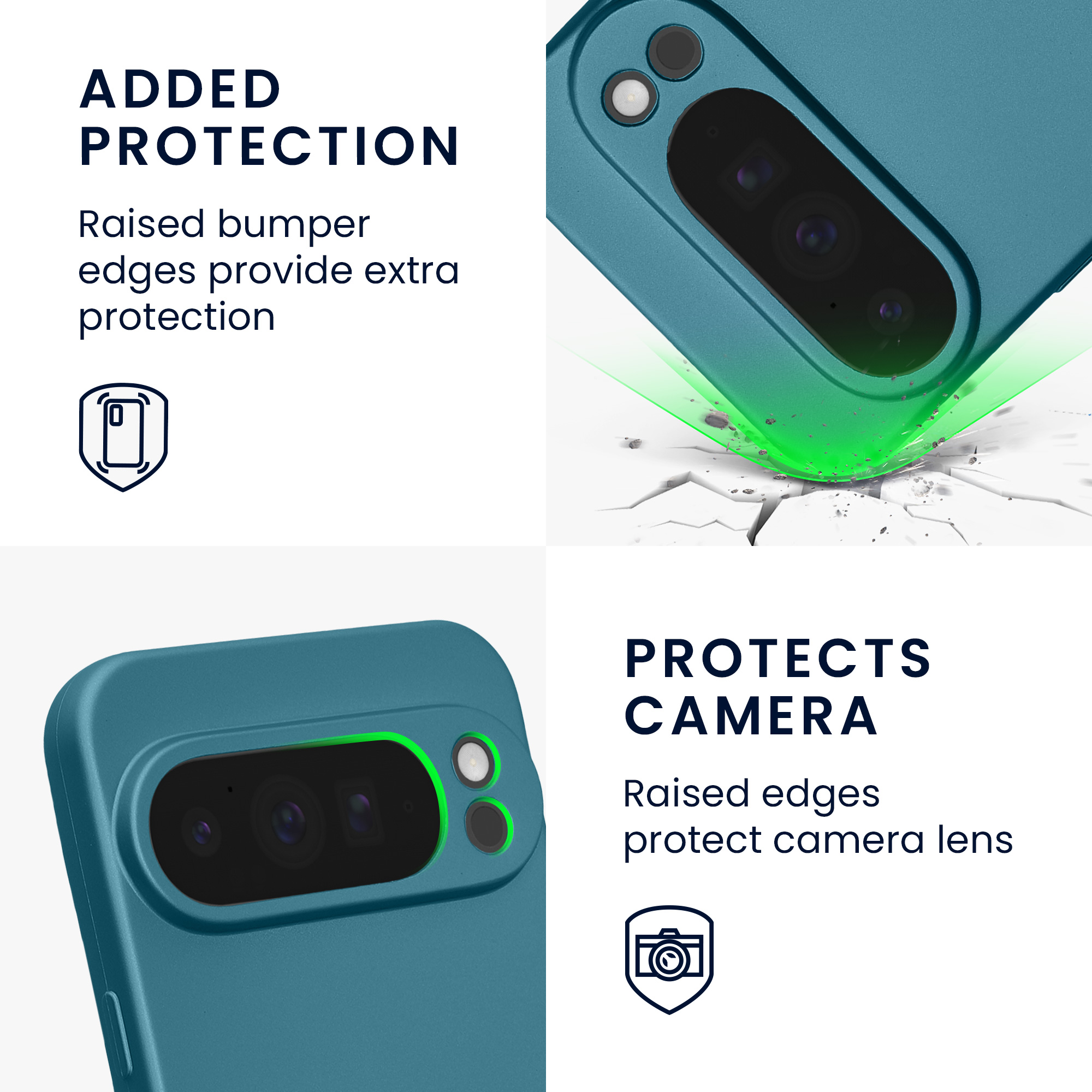 Silikonový kryt kwmobile pro Google Pixel 10 Pro XL - metalická karibská modrá