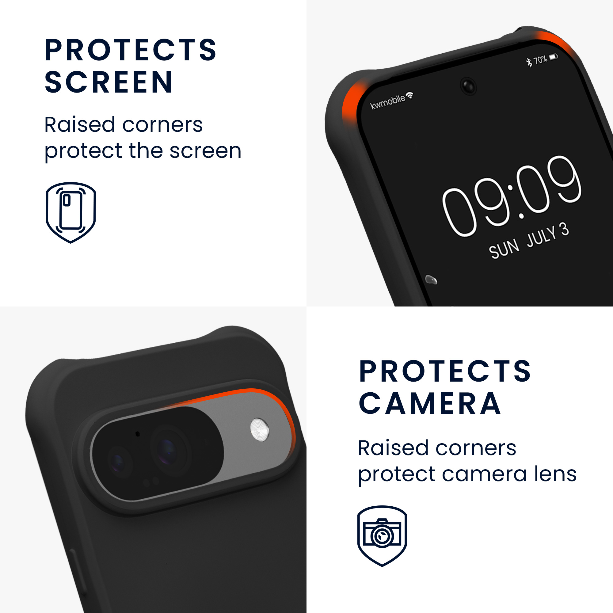 Crossbody kryt kwmobile pro Google Pixel 10 / Pixel 10 Pro - černá