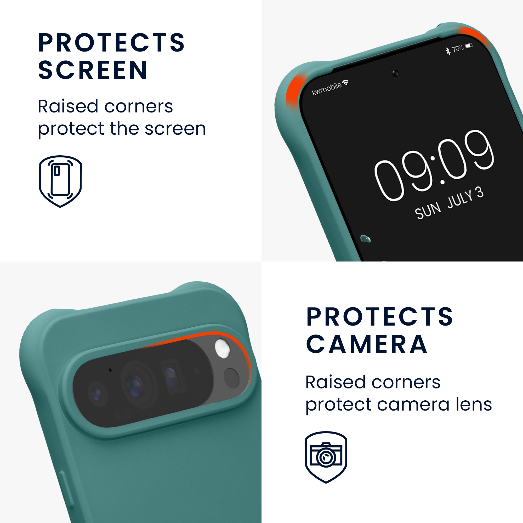 Crossbody kryt kwmobile pro Google Pixel 10 Pro XL - petrolejová