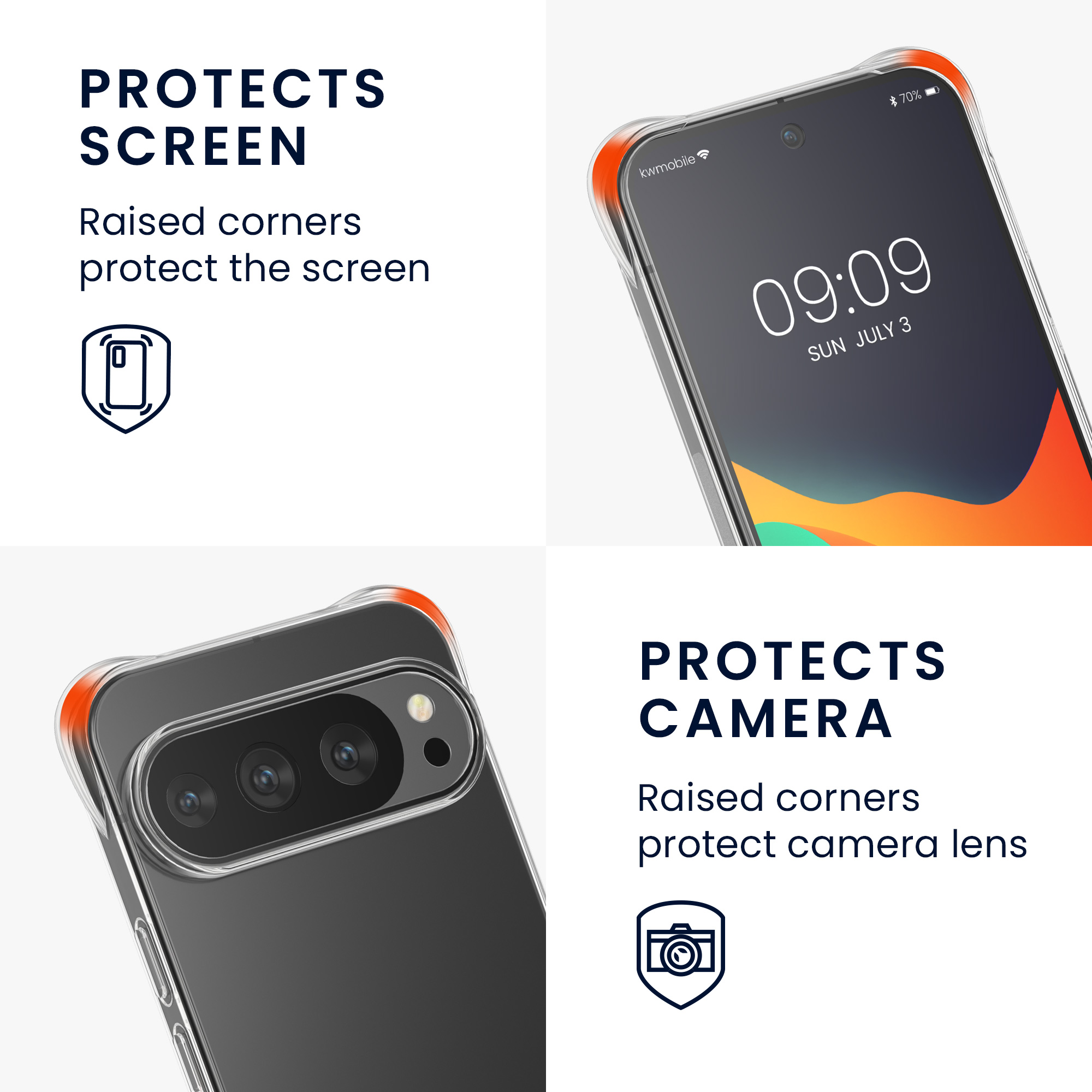 Crossbody kryt kwmobile pro Google Pixel 10 Pro XL - transparentní