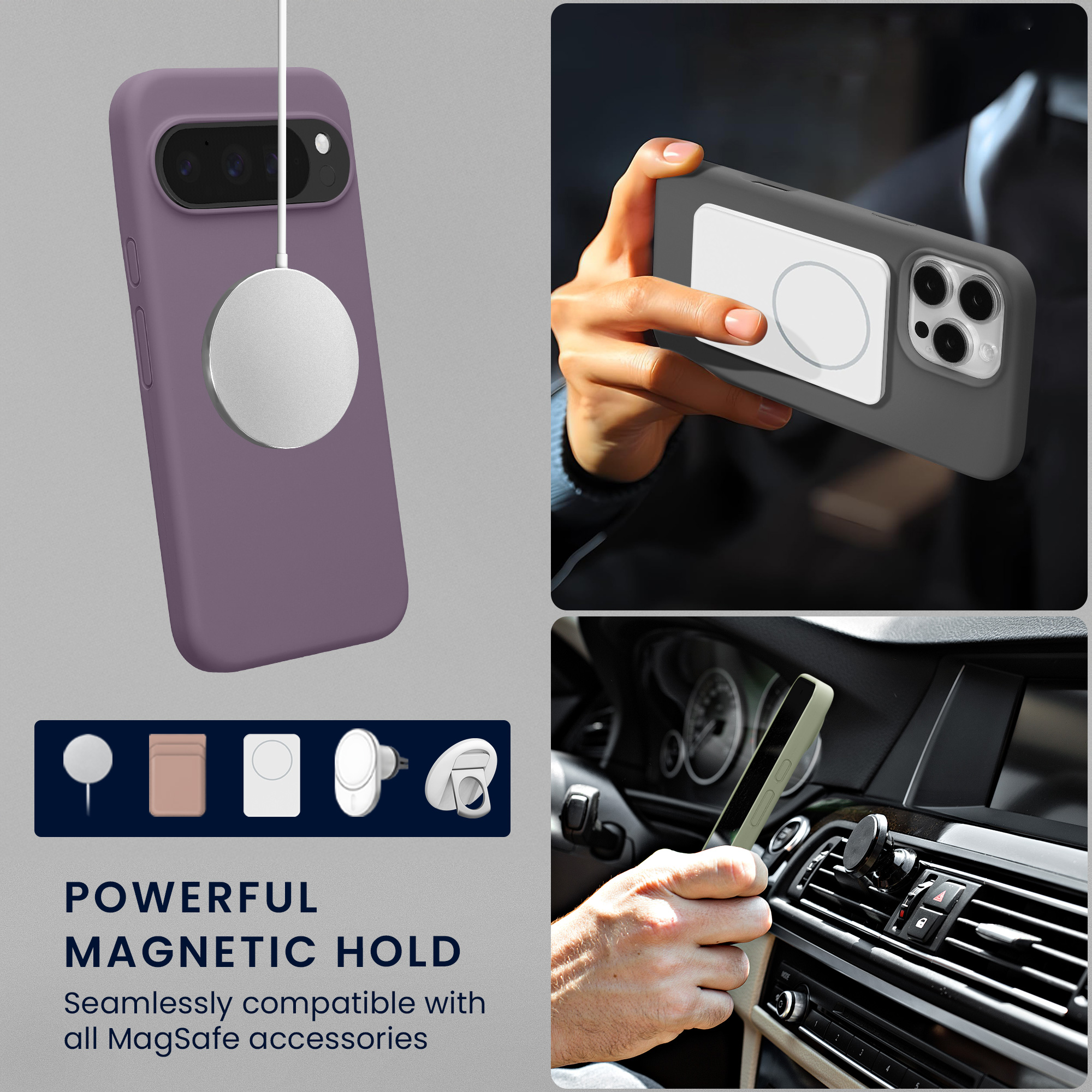 TPU silikonové pouzdro pro Google Pixel 10 / Pixel 10 Pro kwmobile MagSafe - pastelová kosatcová