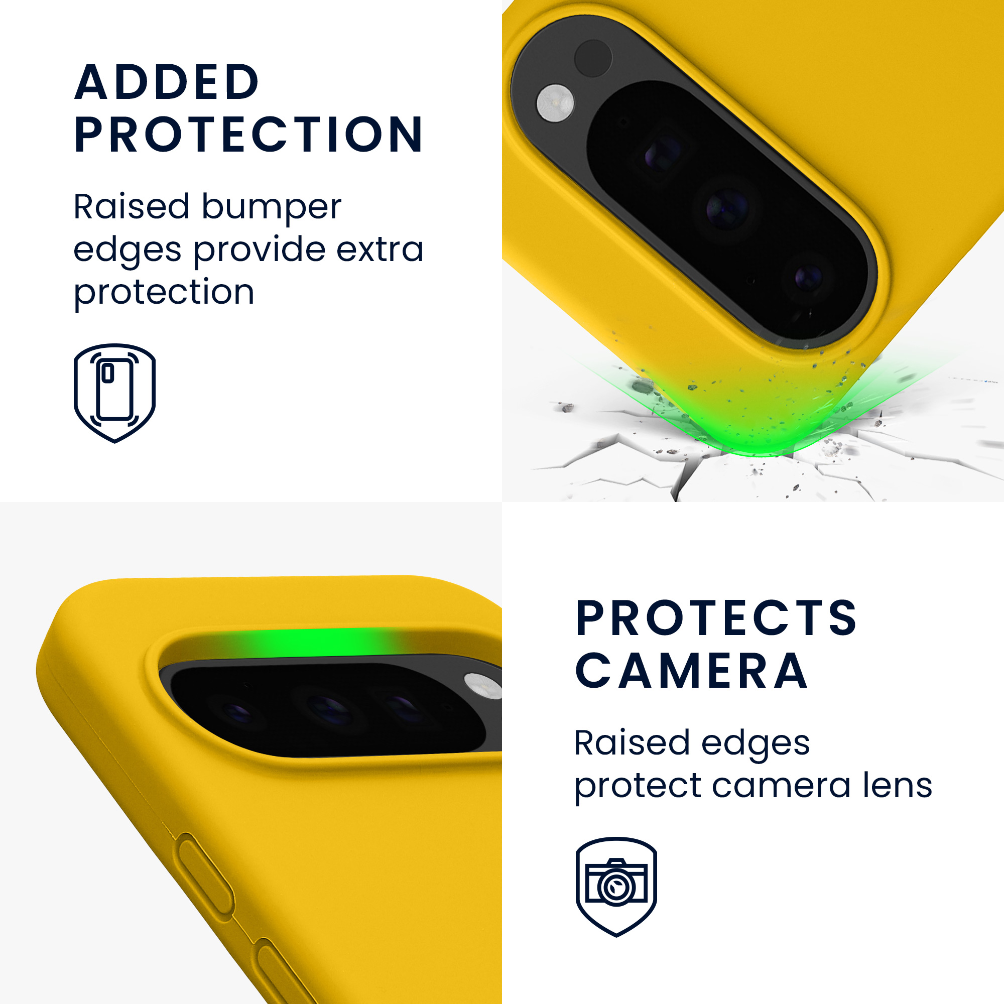 Silikonový kryt kwmobile pro Google Pixel 10 / Pixel 10 Pro - zářivě žlutá