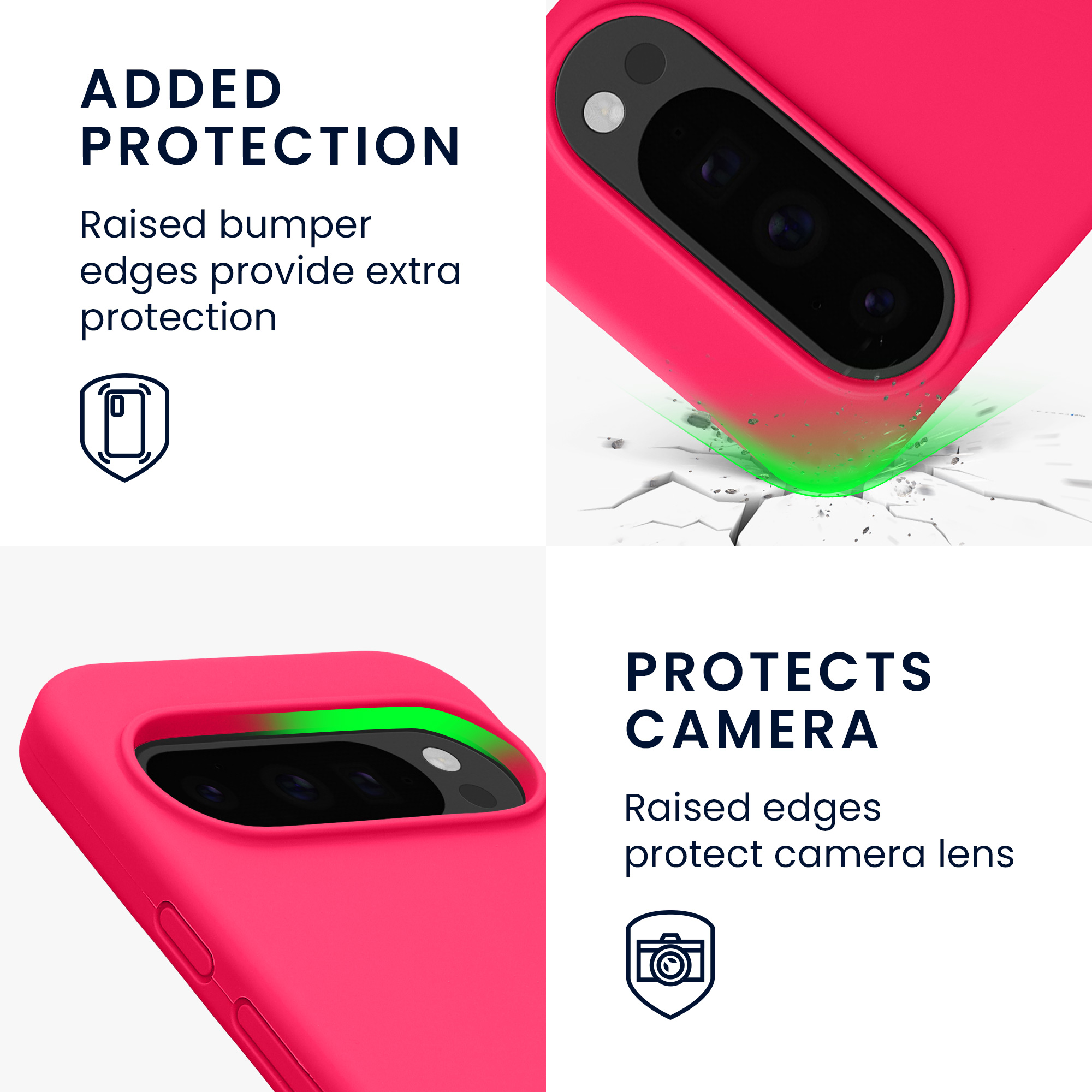Kryt na mobil Google Pixel 10 / Pixel 10 Pro kwmobile - neonově růžová