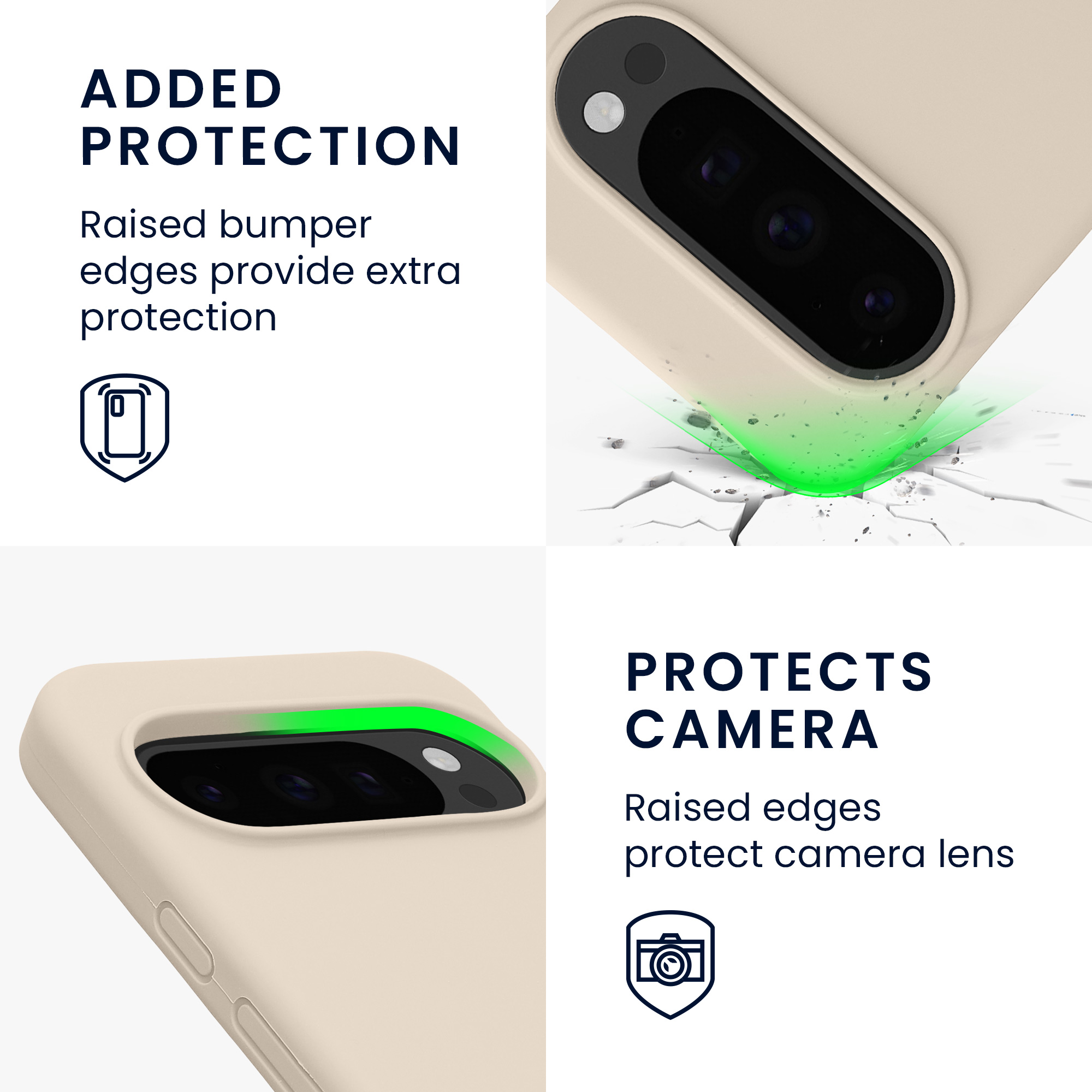 Kryt na mobil Google Pixel 10 / Pixel 10 Pro kwmobile - krémová matná